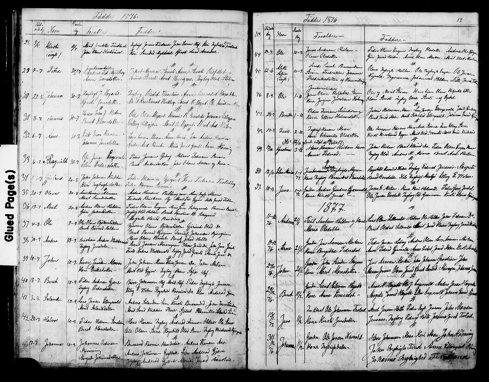 Ministerialprotokoller, klokkerbøker og fødselsregistre - Sør-Trøndelag, SAT/A-1456/686/L0985: Parish register (copy) no. 686C01, 1871-1933, p. 13