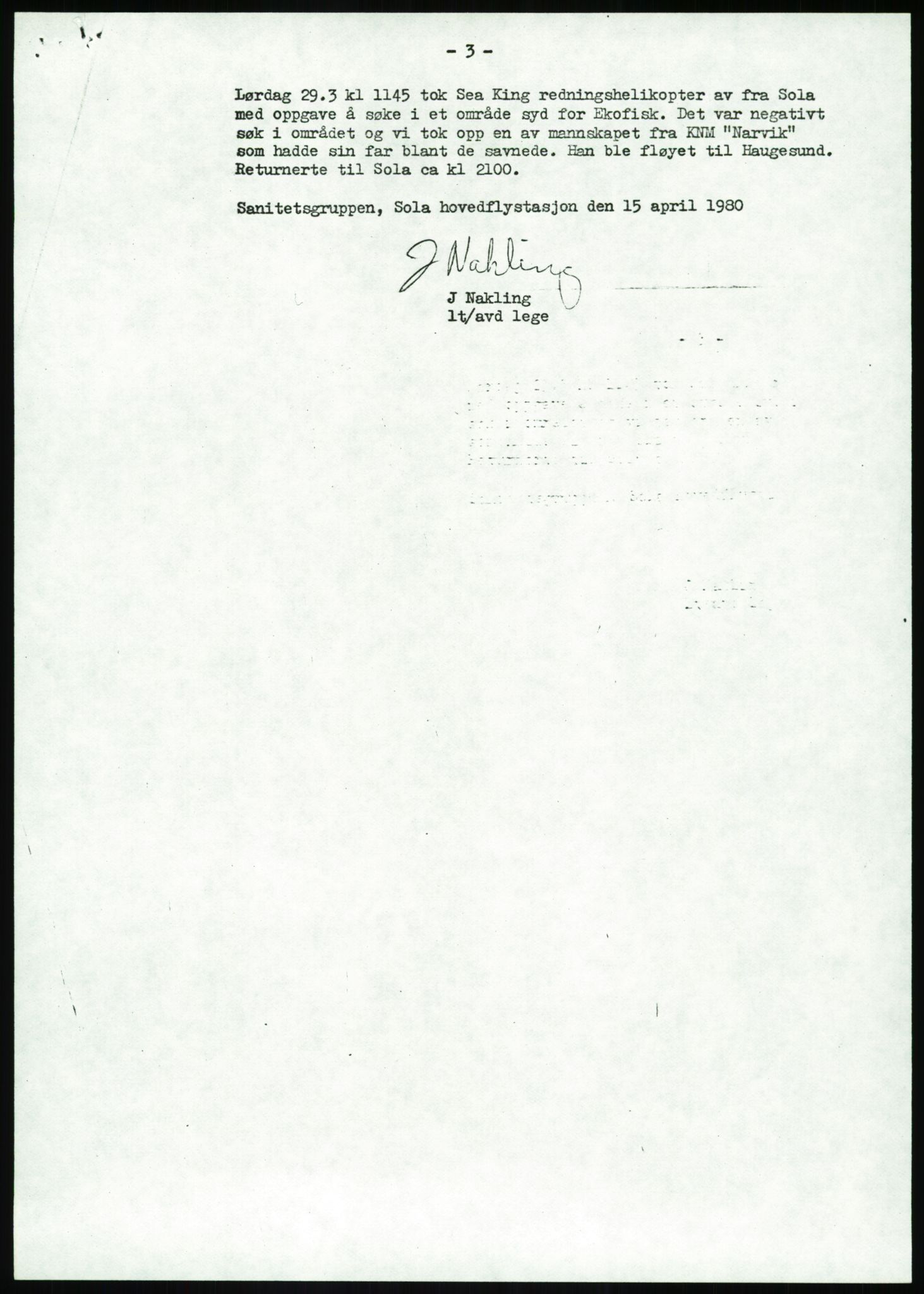 Justisdepartementet, Granskningskommisjonen ved Alexander Kielland-ulykken 27.3.1980, AV/RA-S-1165/D/L0017: P Hjelpefartøy (Doku.liste + P1-P6 av 6)/Q Hovedredningssentralen (Q0-Q27 av 27), 1980-1981, p. 284