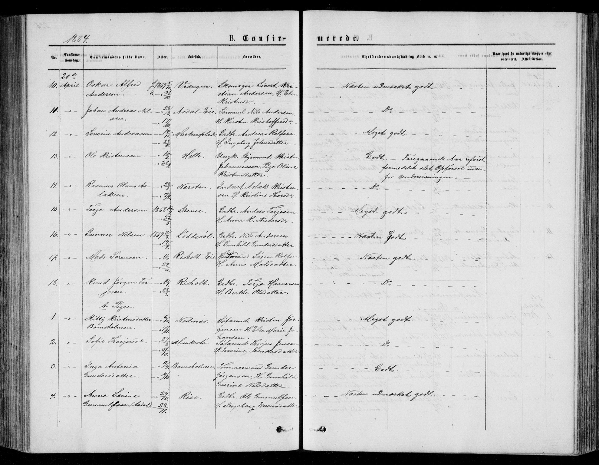 Øyestad sokneprestkontor, SAK/1111-0049/F/Fb/L0008: Parish register (copy) no. B 8, 1872-1886, p. 226