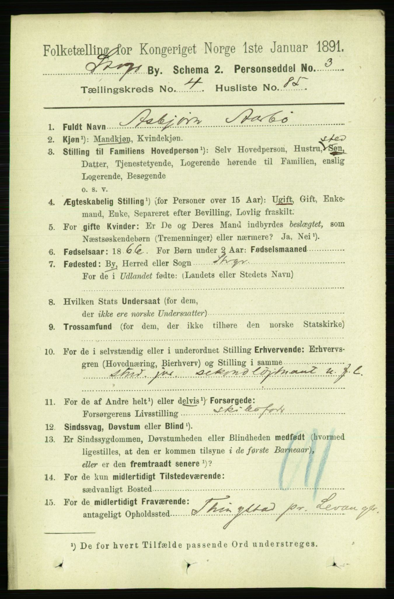 RA, 1891 census for 1103 Stavanger, 1891, p. 8570