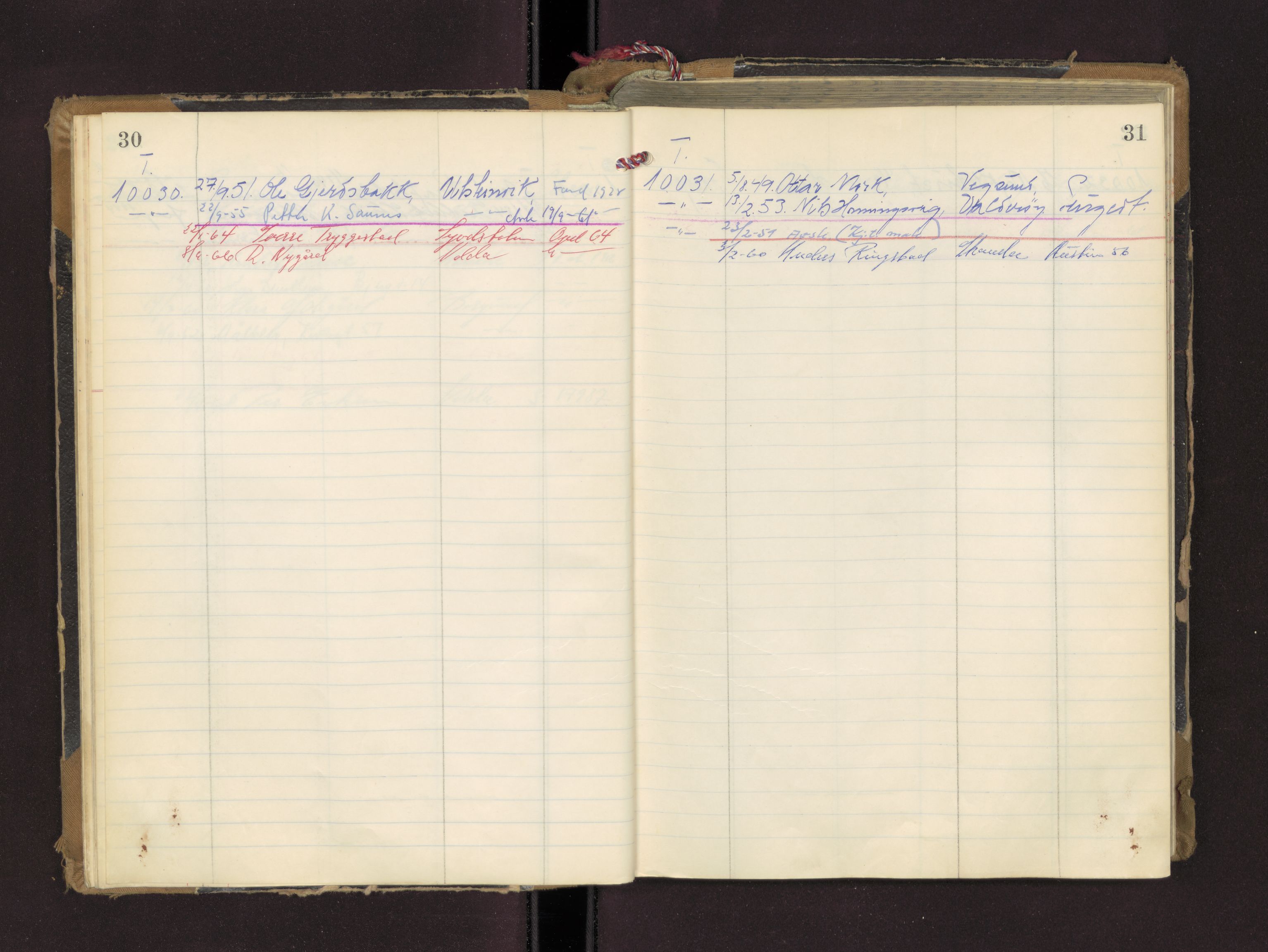 Møre og Romsdal vegkontor - Ålesund trafikkstasjon, AV/SAT-A-4099/F/Fc/L0005: Bilregister; T 10000 - T 10599, 1945-1970