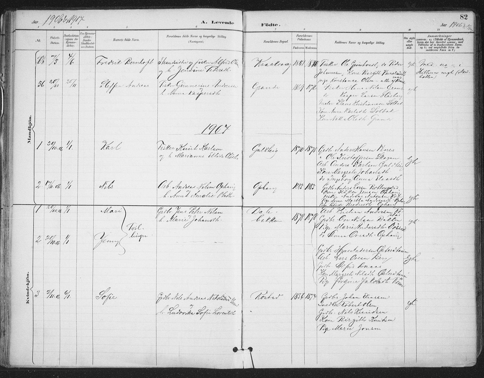 Ministerialprotokoller, klokkerbøker og fødselsregistre - Sør-Trøndelag, SAT/A-1456/659/L0743: Parish register (official) no. 659A13, 1893-1910, p. 82