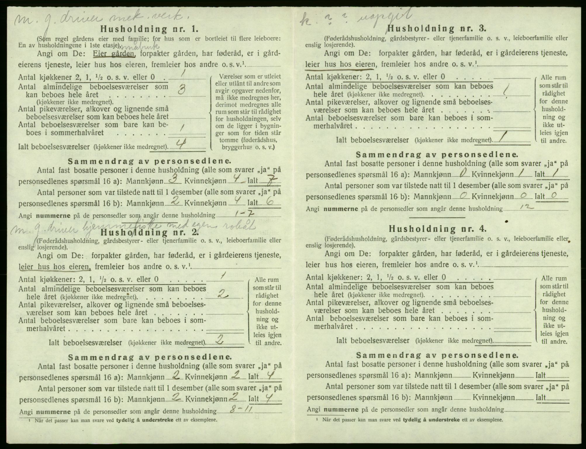 SAB, 1920 census for Stord, 1920, p. 861