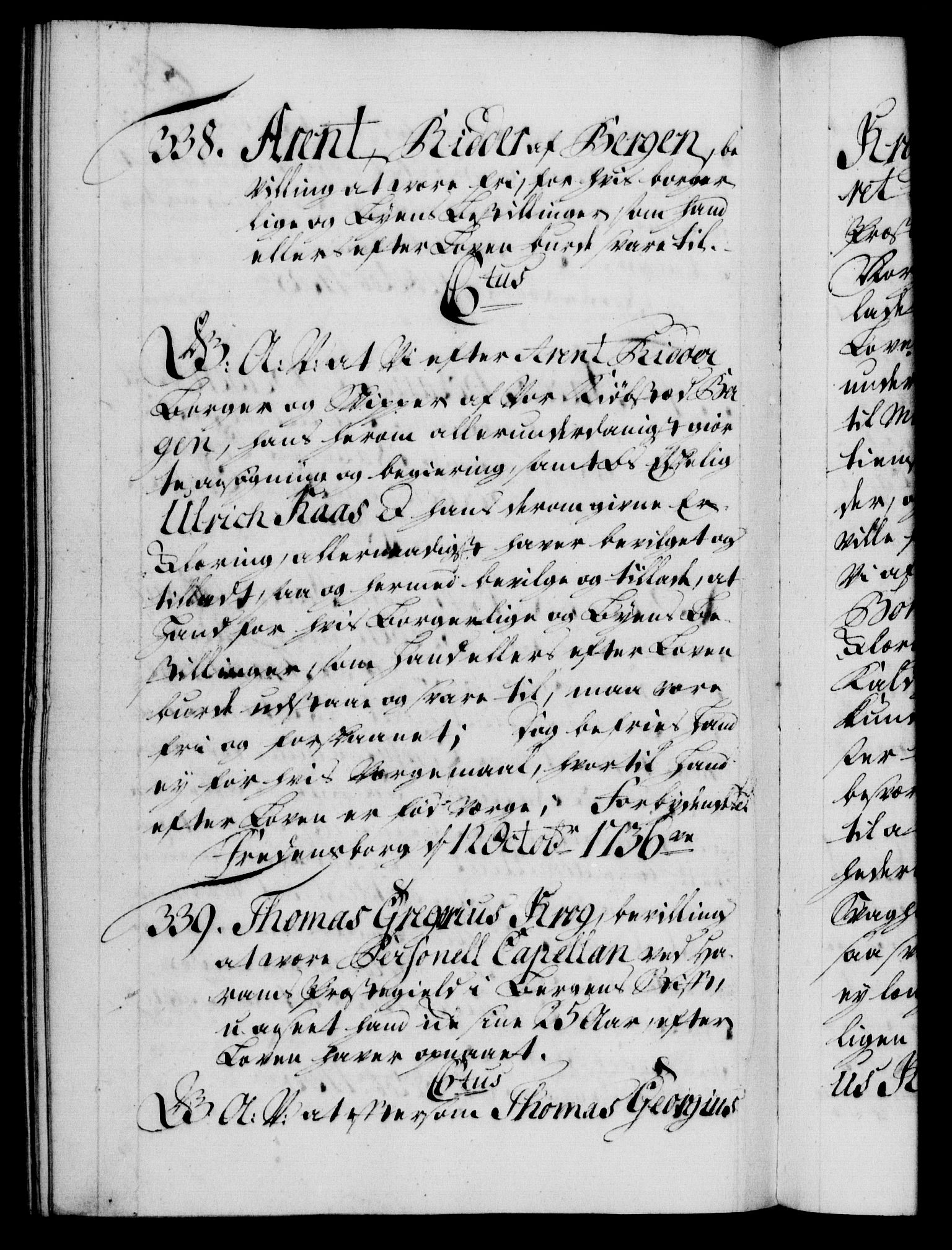 Danske Kanselli 1572-1799, AV/RA-EA-3023/F/Fc/Fca/Fcaa/L0029: Norske registre, 1735-1736, p. 665b