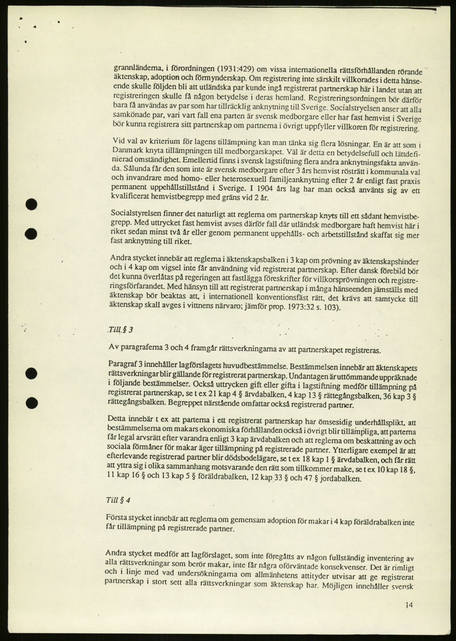 Det Norske Forbundet av 1948/Landsforeningen for Lesbisk og Homofil Frigjøring, AV/RA-PA-1216/D/Da/L0001: Partnerskapsloven, 1990-1993, p. 247