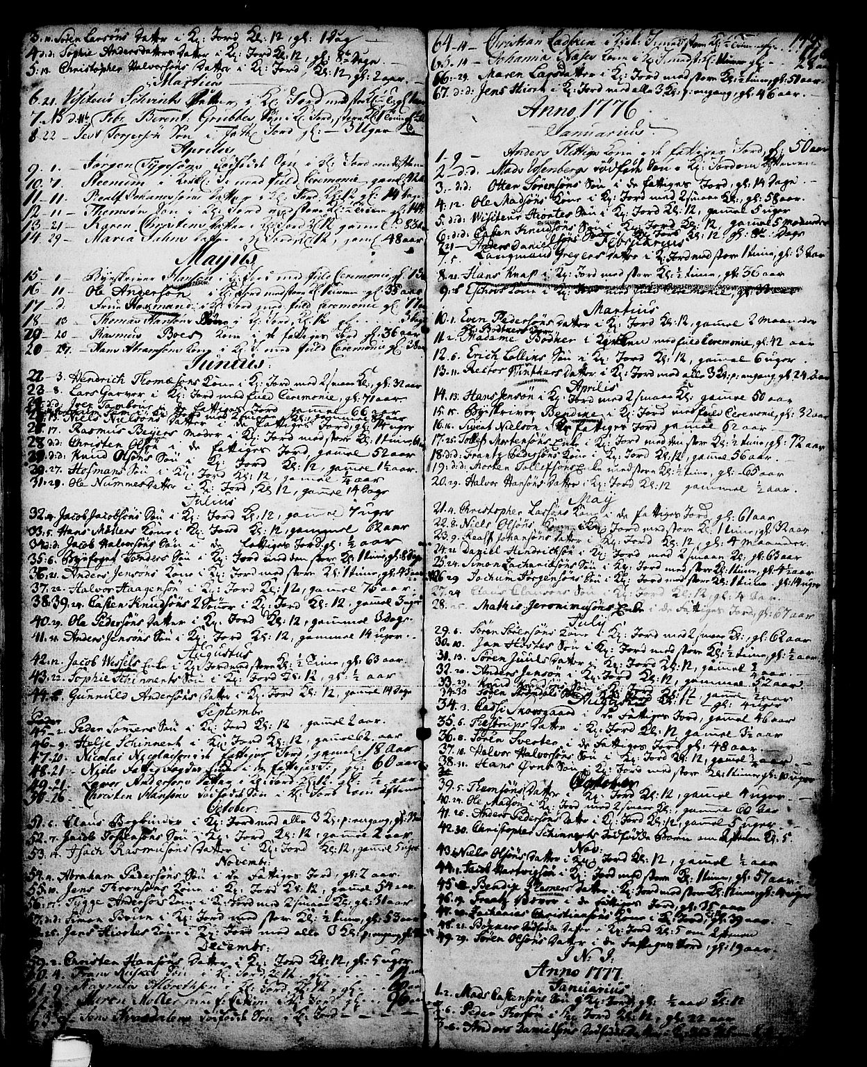 Skien kirkebøker, AV/SAKO-A-302/G/Ga/L0001: Parish register (copy) no. 1, 1756-1791, p. 149