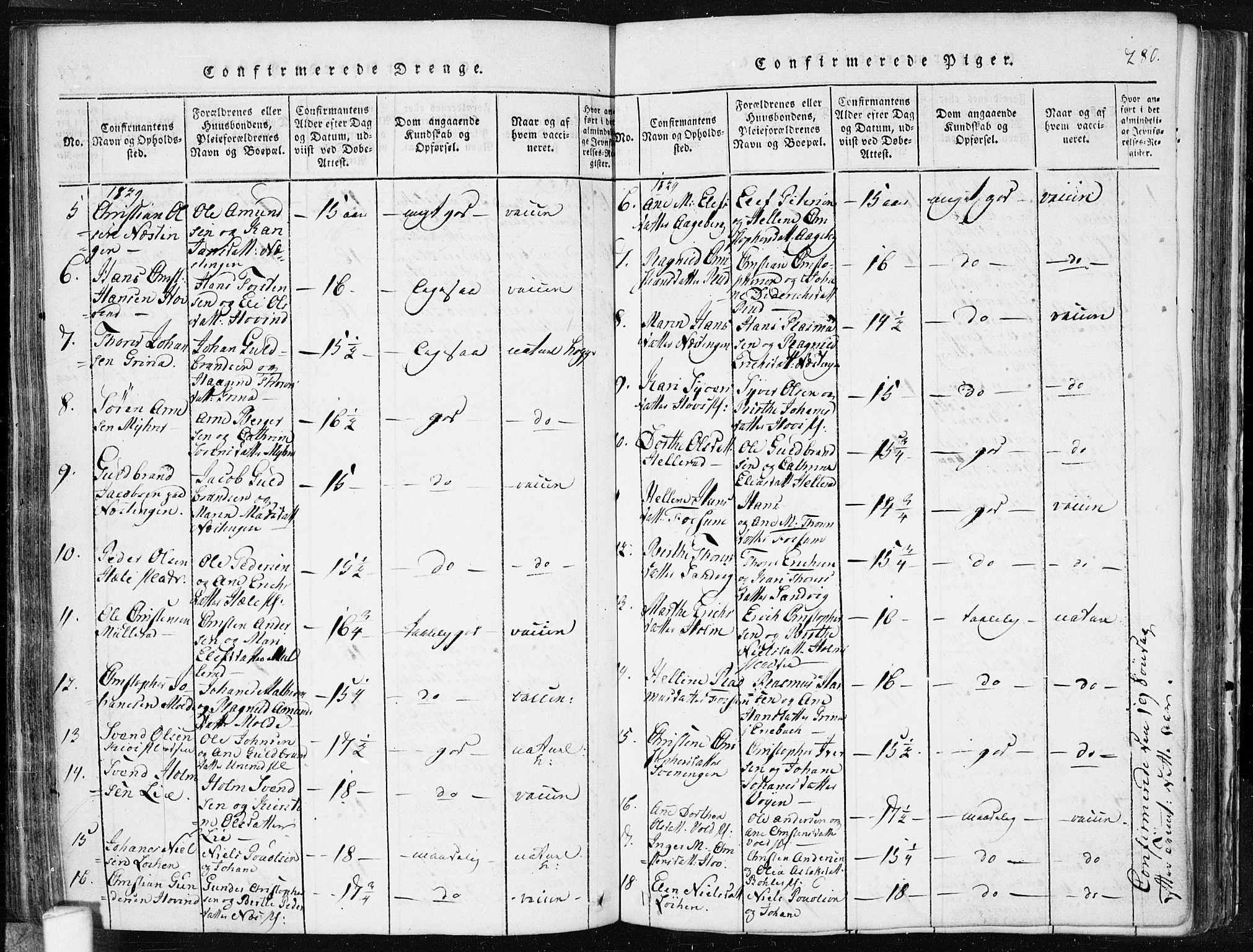 Spydeberg prestekontor Kirkebøker, AV/SAO-A-10924/F/Fa/L0004: Parish register (official) no. I 4, 1814-1841, p. 280