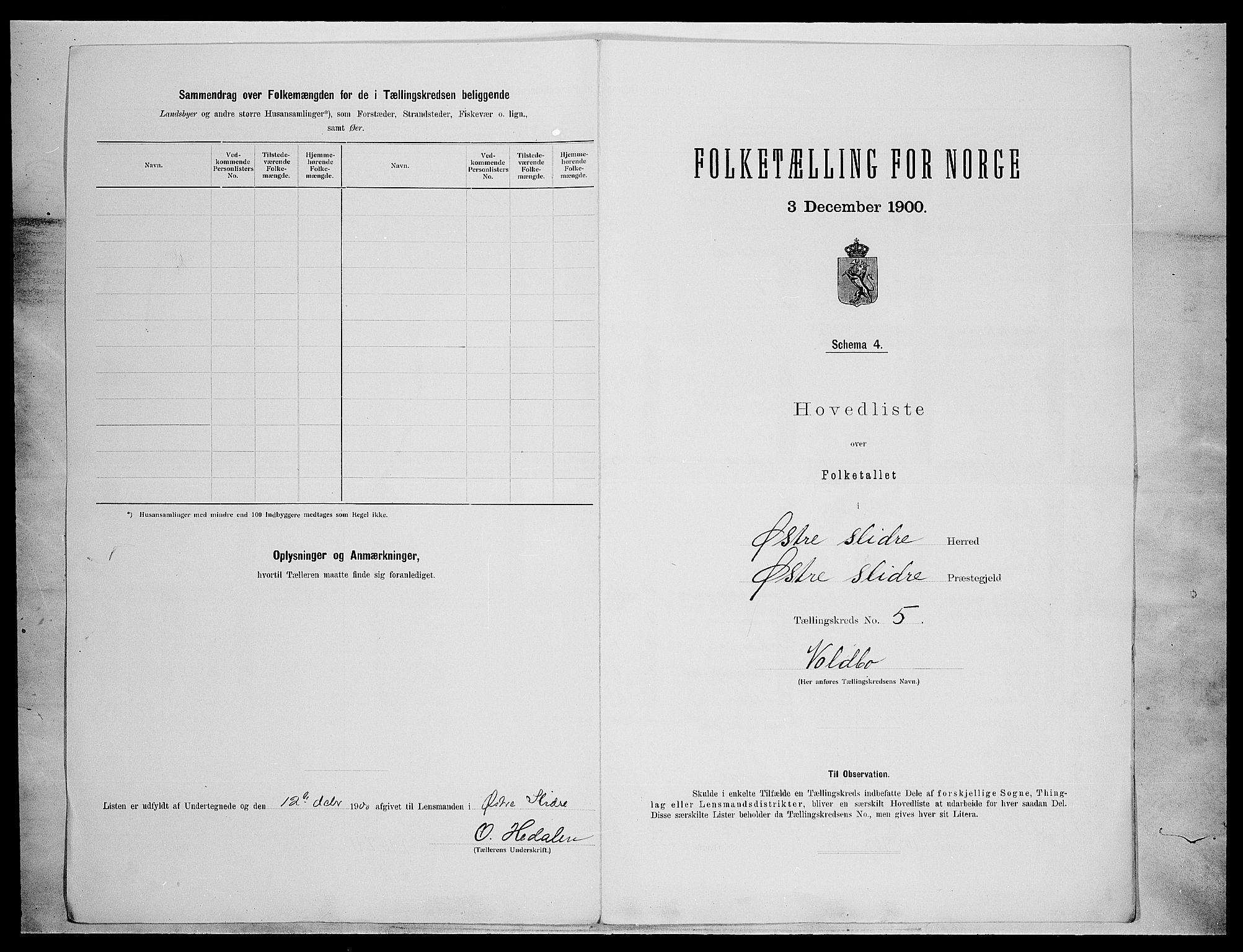 SAH, 1900 census for Øystre Slidre, 1900, p. 22