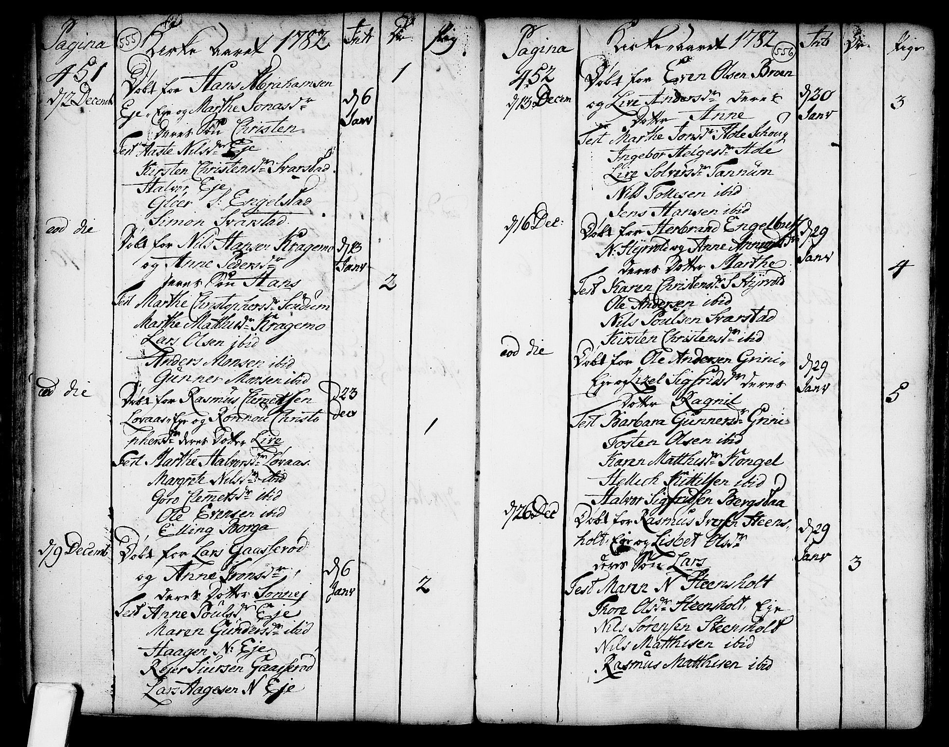 Lardal kirkebøker, SAKO/A-350/F/Fa/L0003: Parish register (official) no. I 3, 1733-1815, p. 555-556