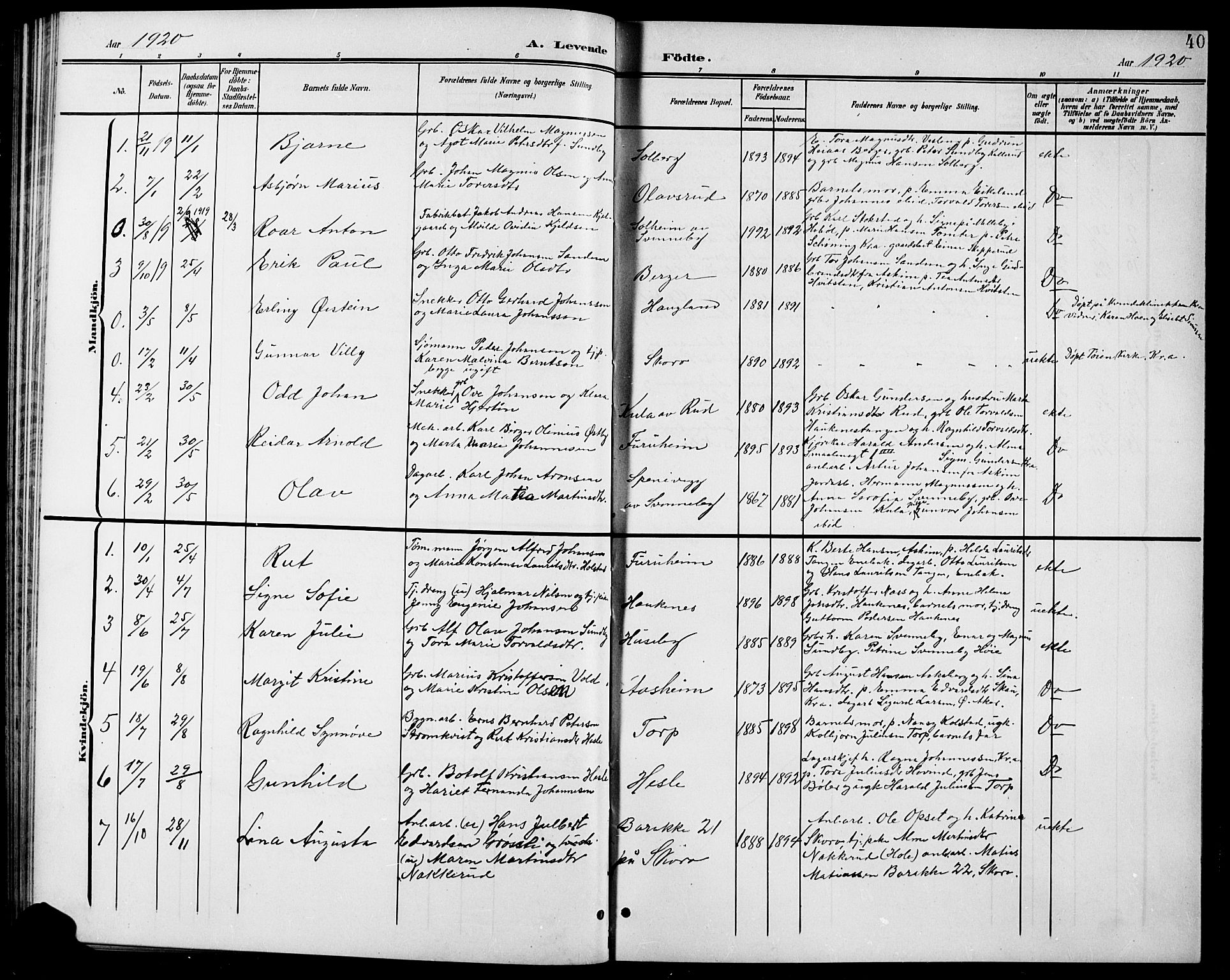 Spydeberg prestekontor Kirkebøker, SAO/A-10924/G/Gb/L0001: Parish register (copy) no. II 1, 1901-1924, p. 40