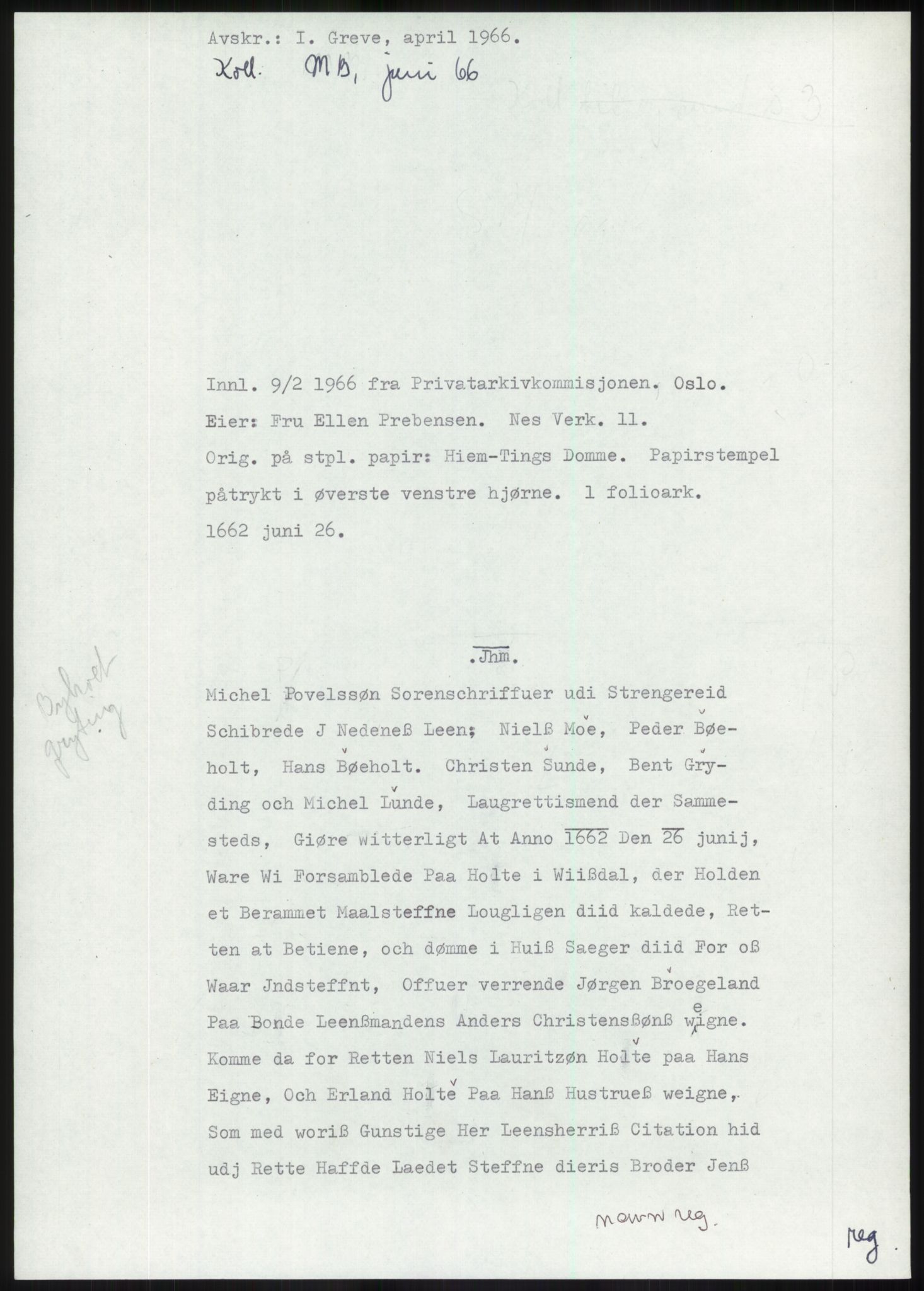 Samlinger til kildeutgivelse, Diplomavskriftsamlingen, AV/RA-EA-4053/H/Ha, p. 91