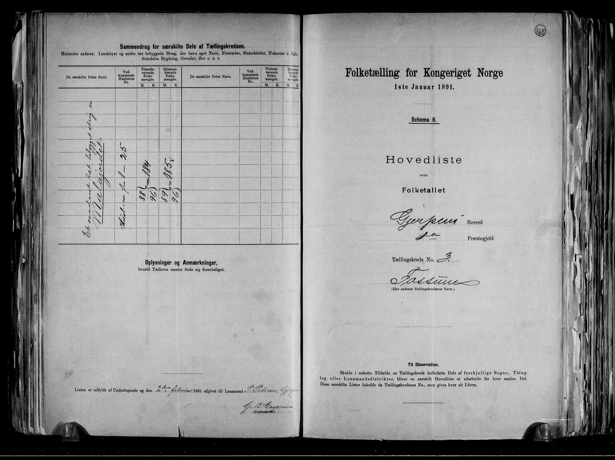 RA, 1891 census for 0812 Gjerpen, 1891, p. 12