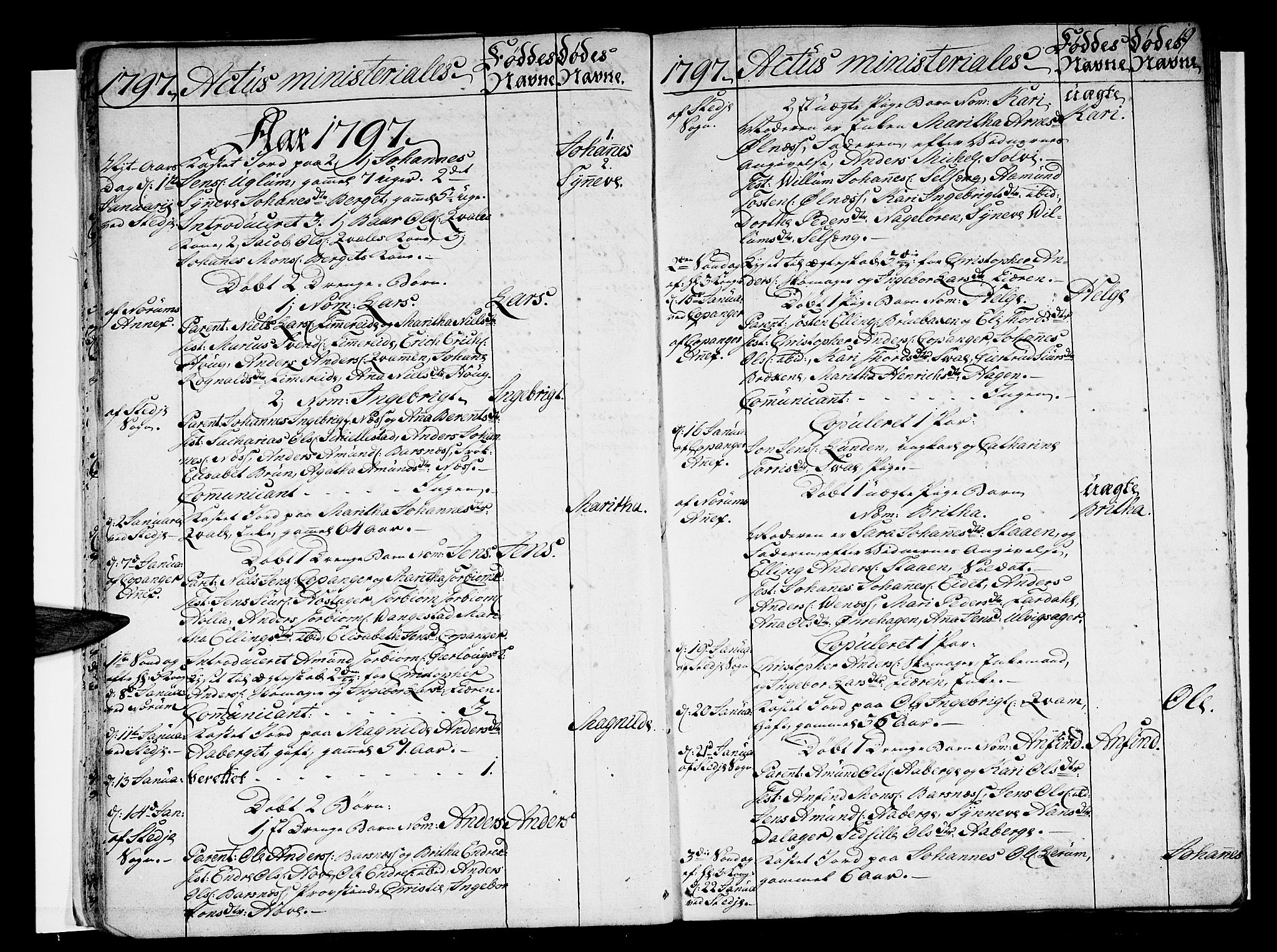 Sogndal sokneprestembete, SAB/A-81301/H/Haa/Haaa/L0008: Parish register (official) no. A 8, 1795-1809, p. 19