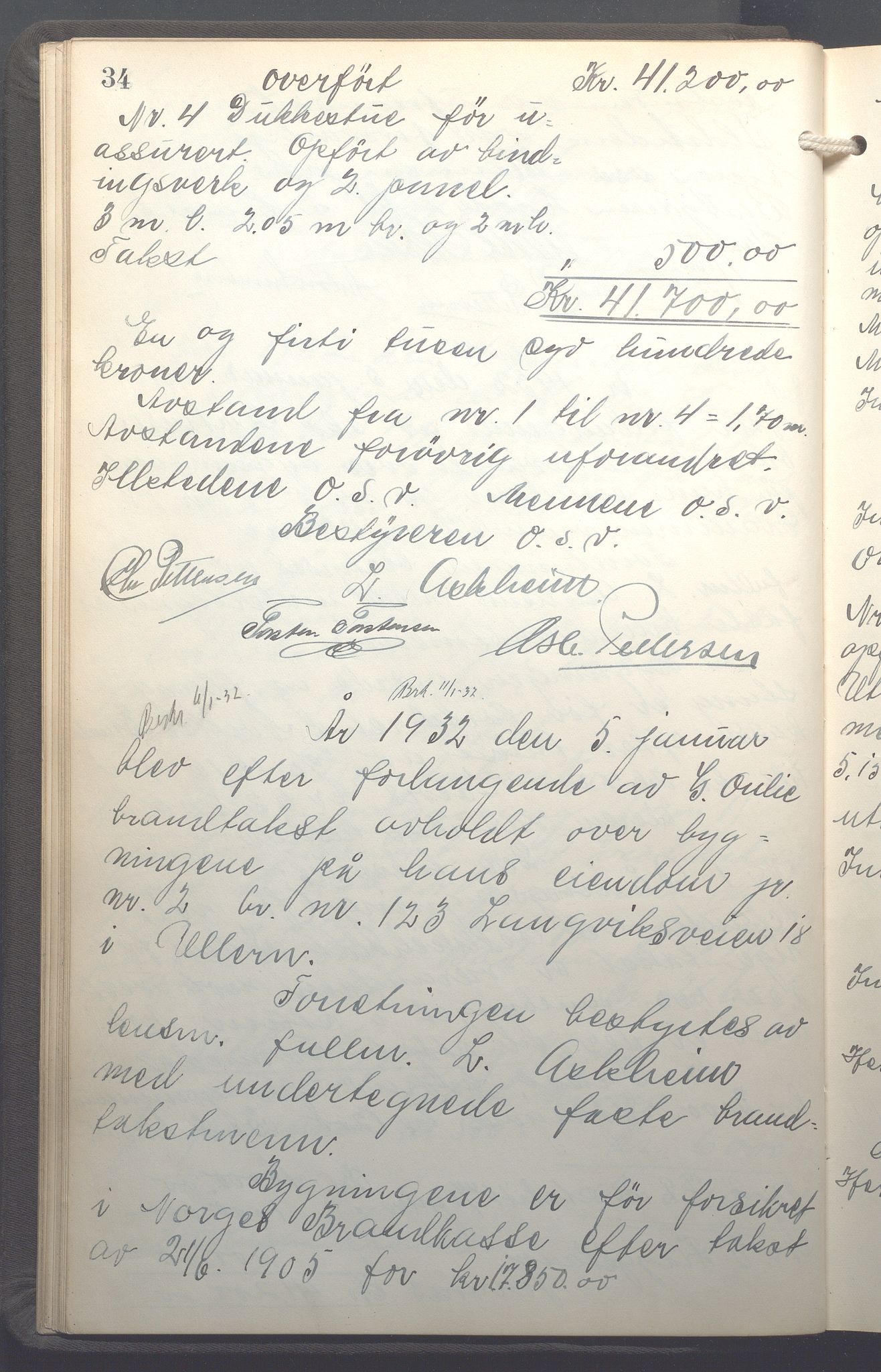 Lensmennene i Aker, OBA/A-10133/F/Fb/L0004: Branntakstprotokoll, 1931-1937, p. 34