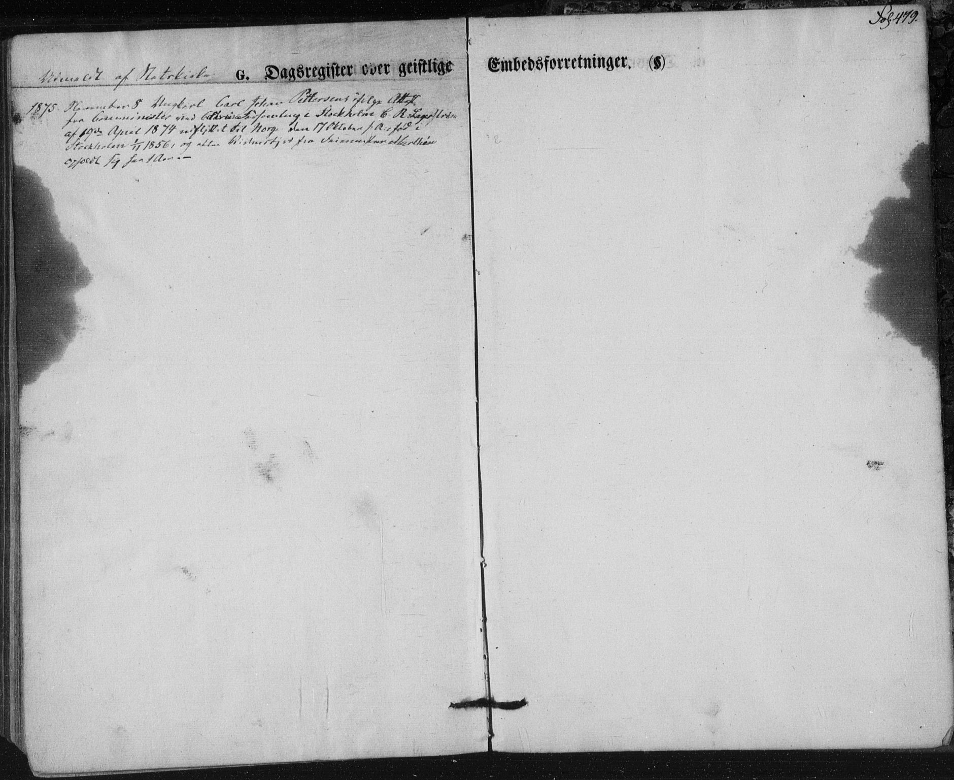 Kongsberg kirkebøker, SAKO/A-22/F/Fa/L0010: Parish register (official) no. I 10, 1859-1875, p. 479