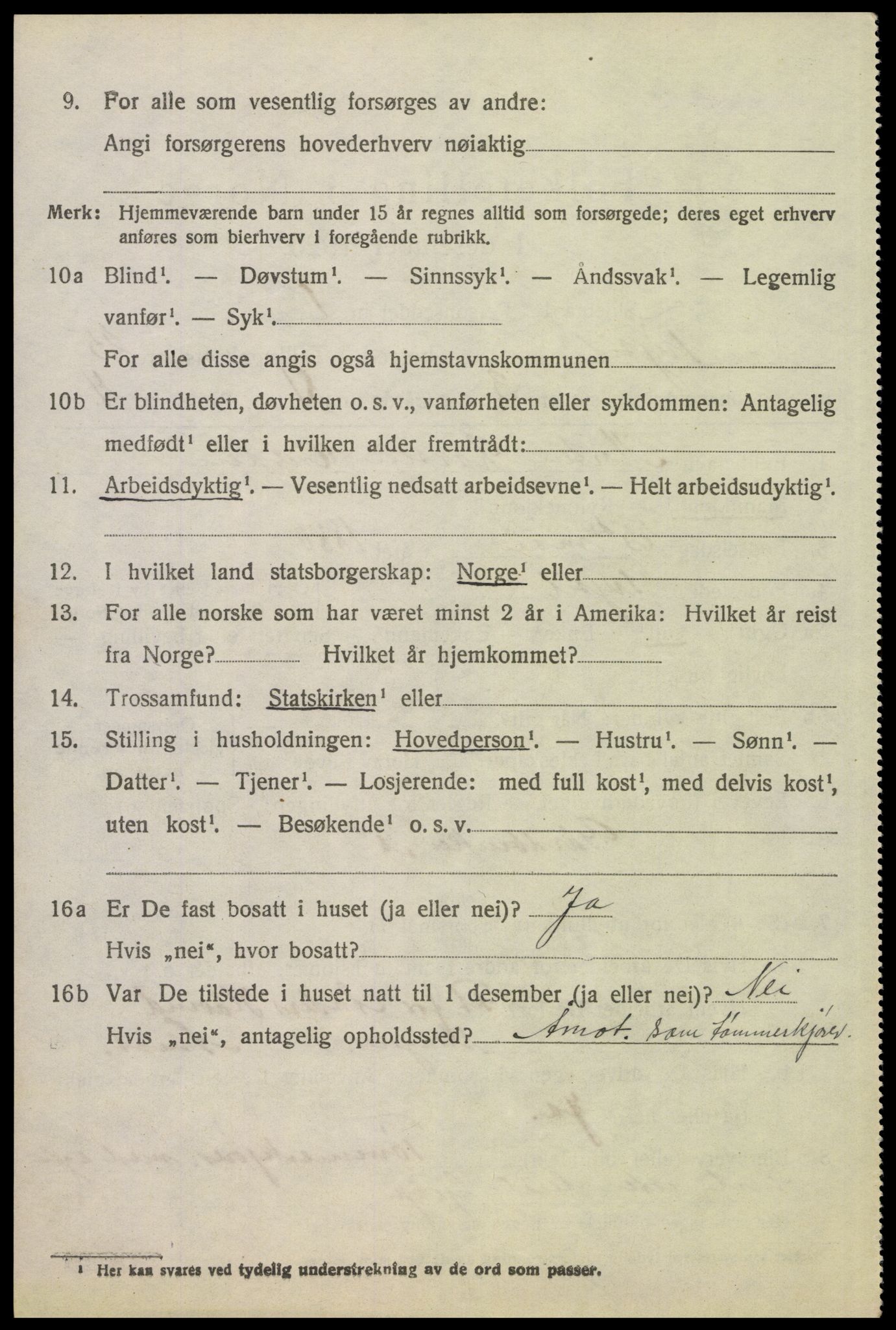 SAH, 1920 census for Trysil, 1920, p. 15714