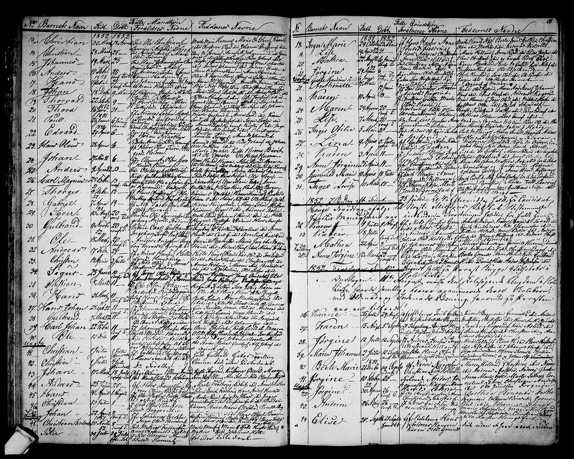 Hole kirkebøker, AV/SAKO-A-228/G/Ga/L0002: Parish register (copy) no. I 2, 1842-1878, p. 31