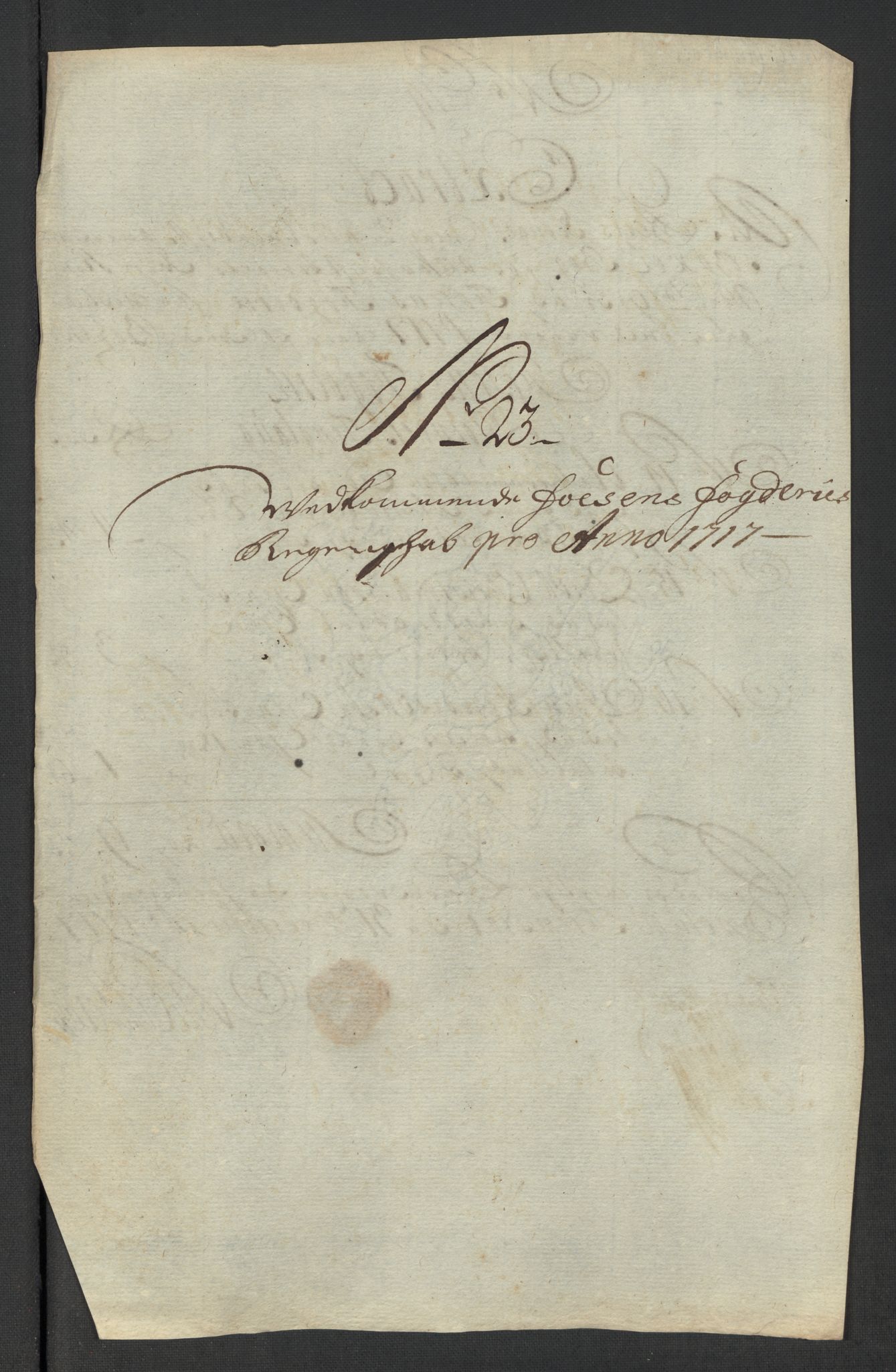 Rentekammeret inntil 1814, Reviderte regnskaper, Fogderegnskap, RA/EA-4092/R57/L3865: Fogderegnskap Fosen, 1717, p. 191