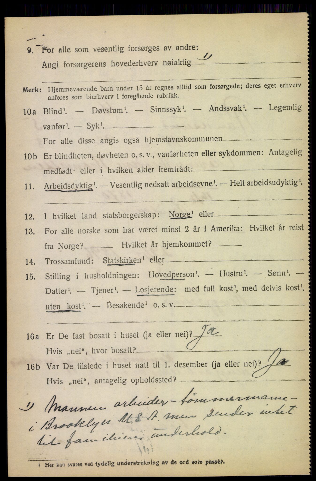 SAK, 1920 census for Randesund, 1920, p. 2727
