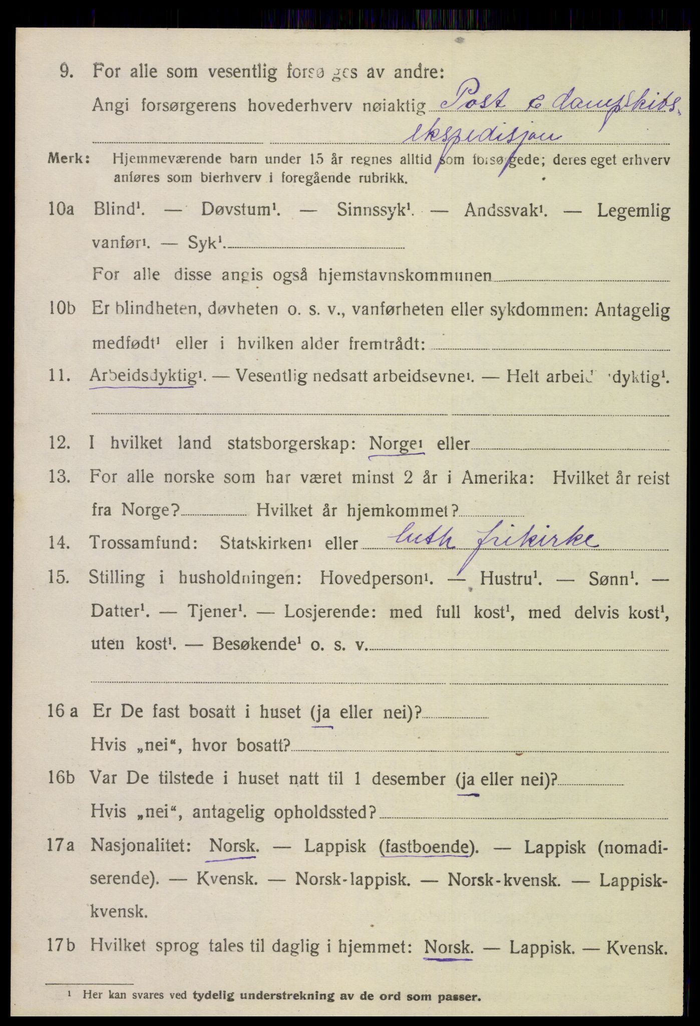 SAT, 1920 census for Meløy, 1920, p. 3388