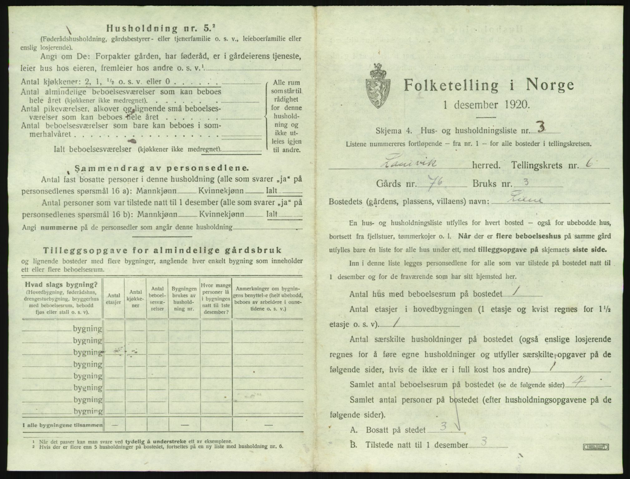 SAK, 1920 census for Landvik, 1920, p. 840