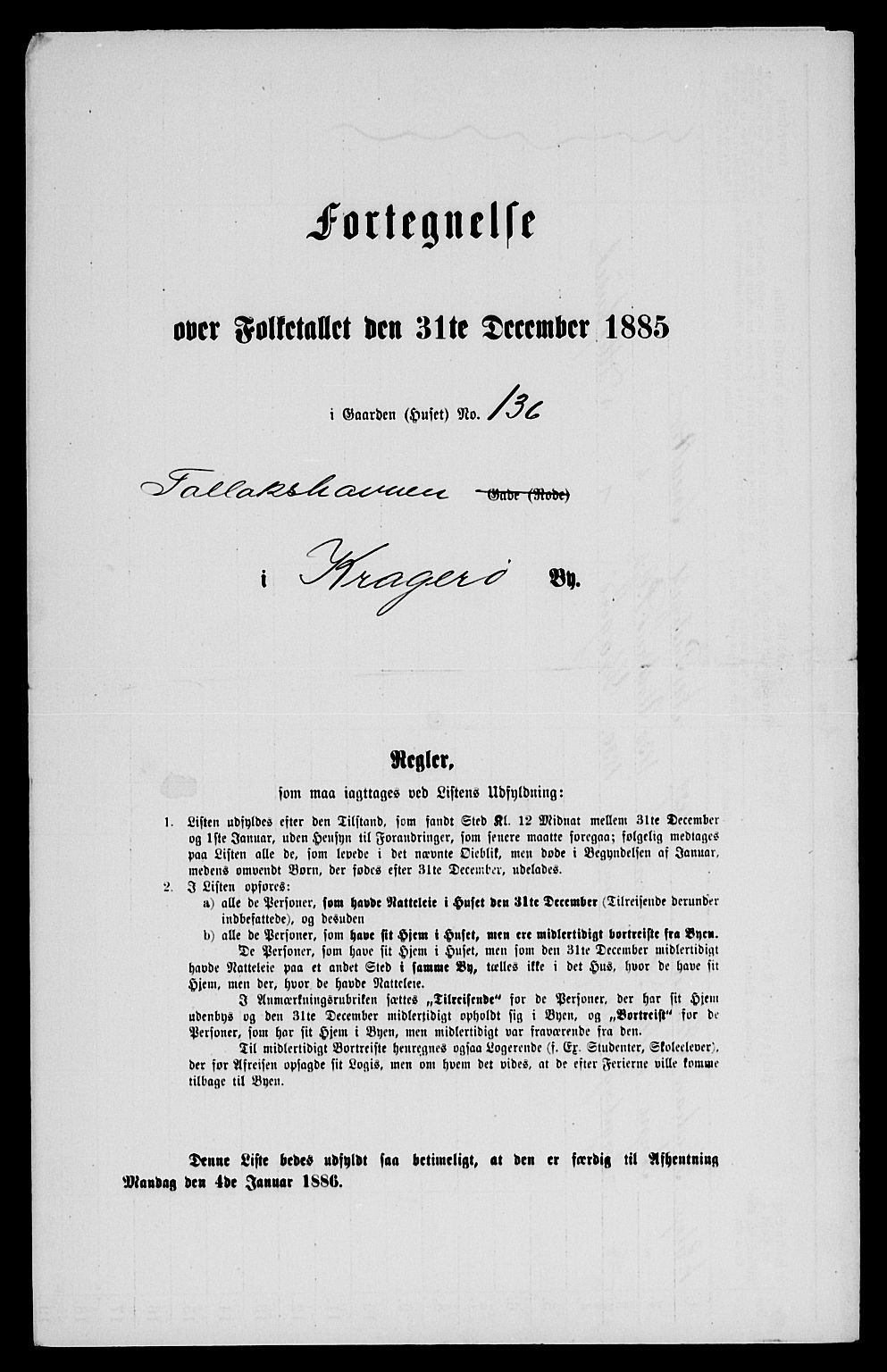 SAKO, 1885 census for 0801 Kragerø, 1885, p. 307