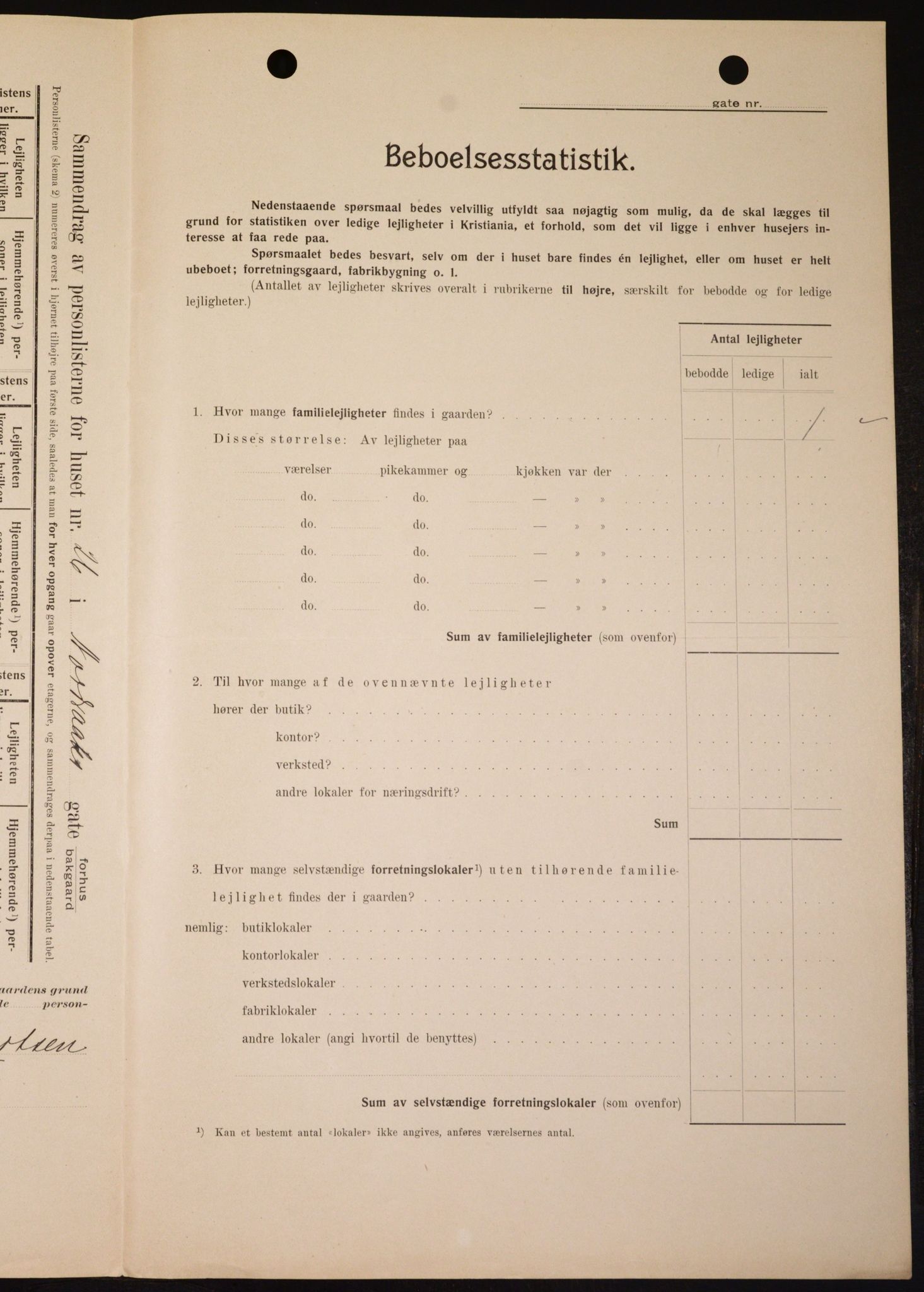 OBA, Municipal Census 1909 for Kristiania, 1909, p. 66976