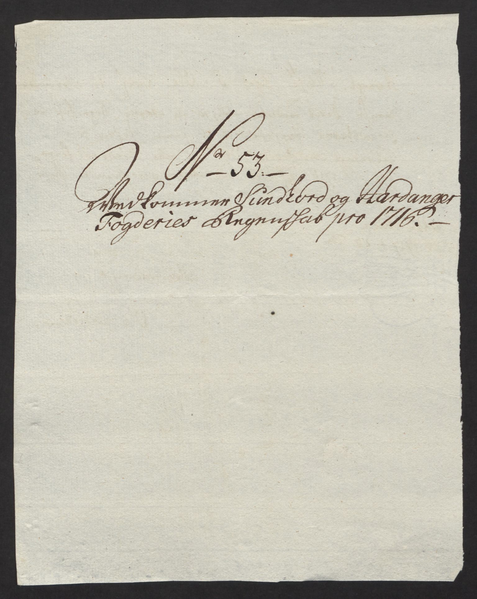 Rentekammeret inntil 1814, Reviderte regnskaper, Fogderegnskap, AV/RA-EA-4092/R48/L2992: Fogderegnskap Sunnhordland og Hardanger, 1716, p. 270