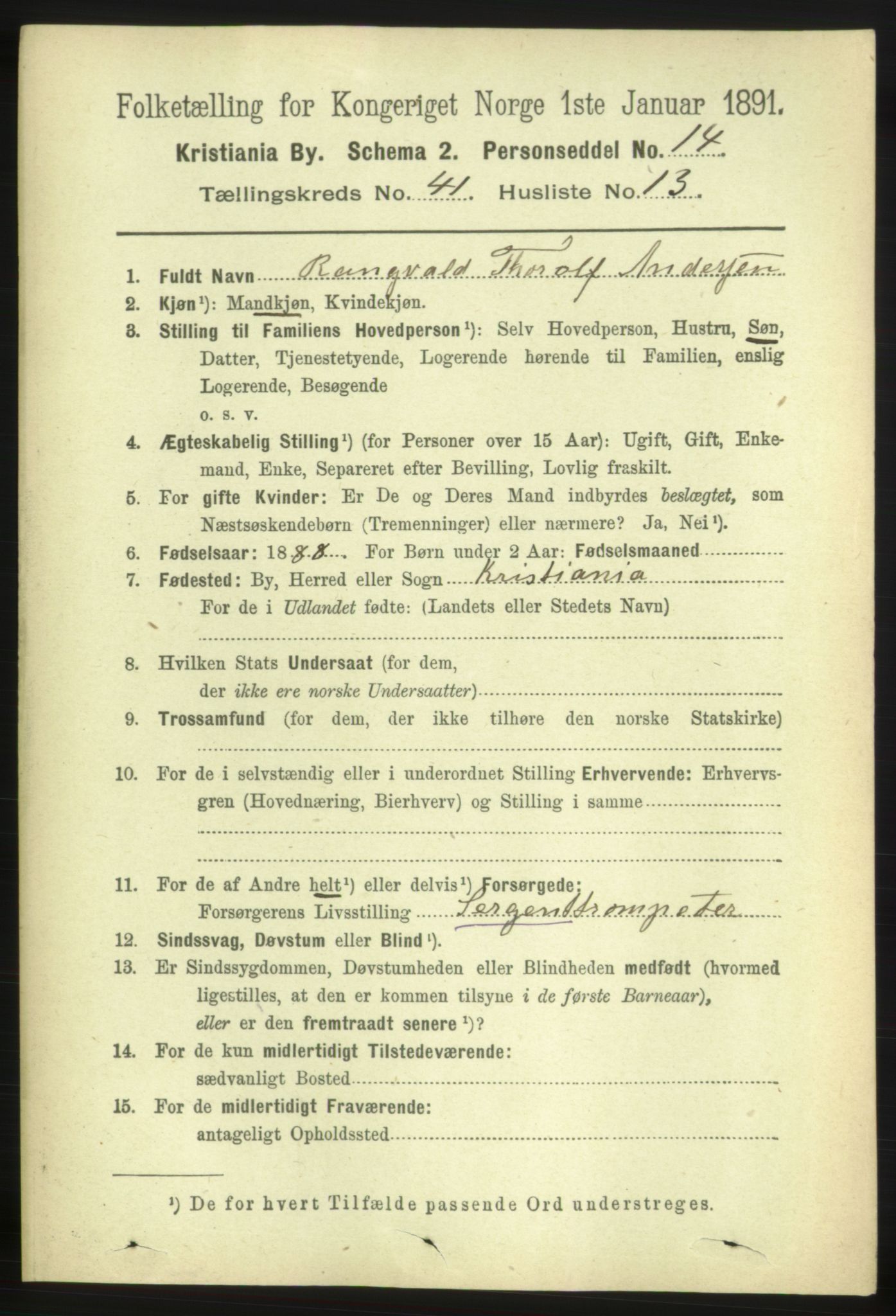 RA, 1891 census for 0301 Kristiania, 1891, p. 24361