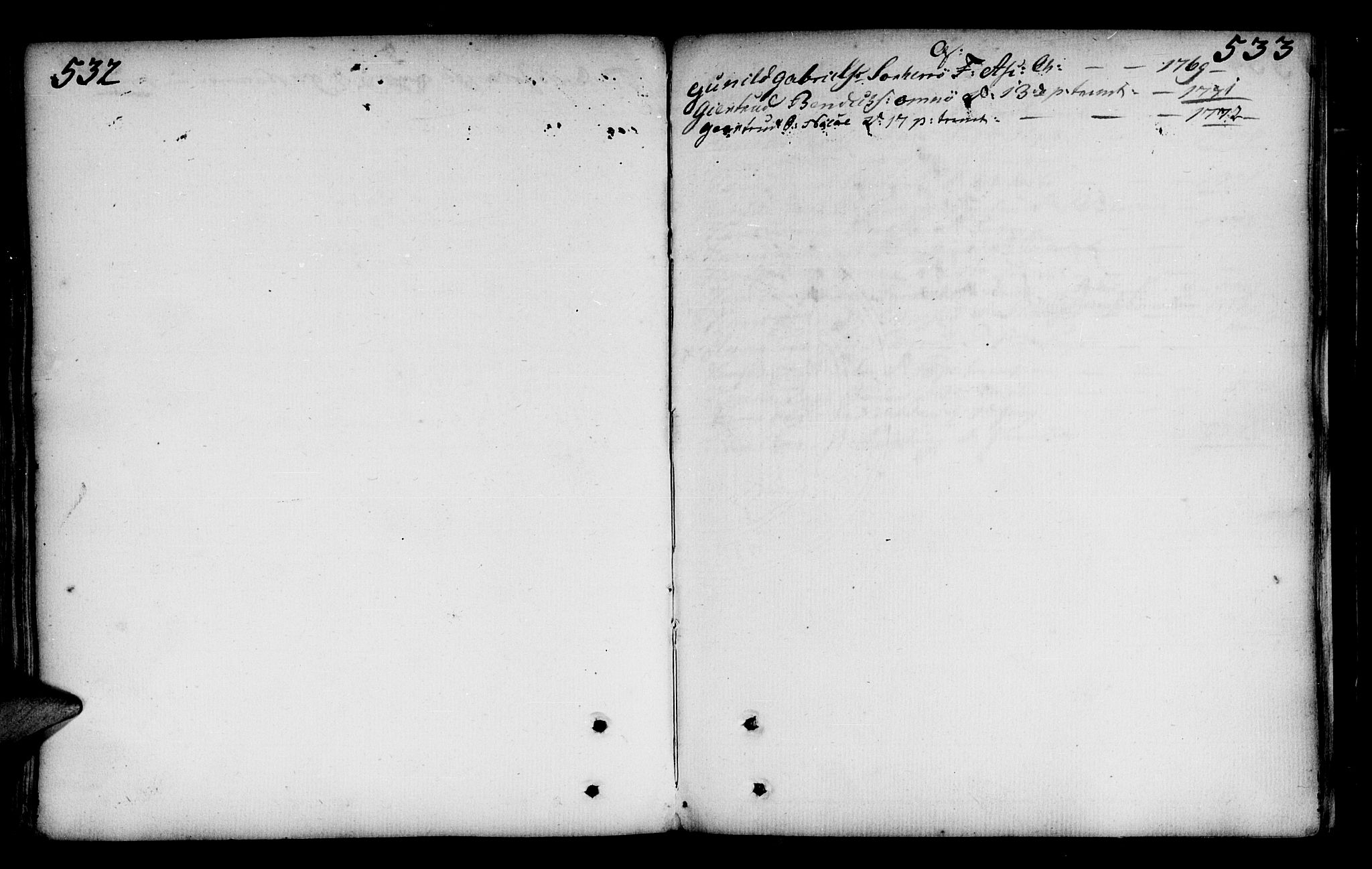 Ministerialprotokoller, klokkerbøker og fødselsregistre - Nordland, AV/SAT-A-1459/817/L0260: Parish register (official) no. 817A02 /2, 1768-1776, p. 532-533