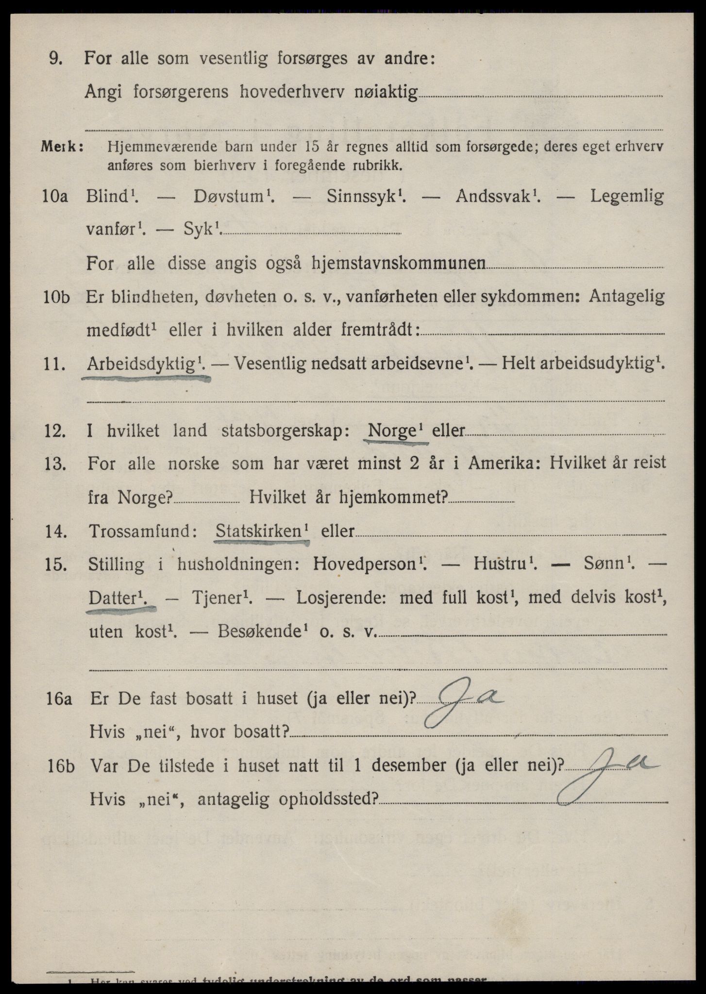 SAT, 1920 census for Borgund, 1920, p. 7989