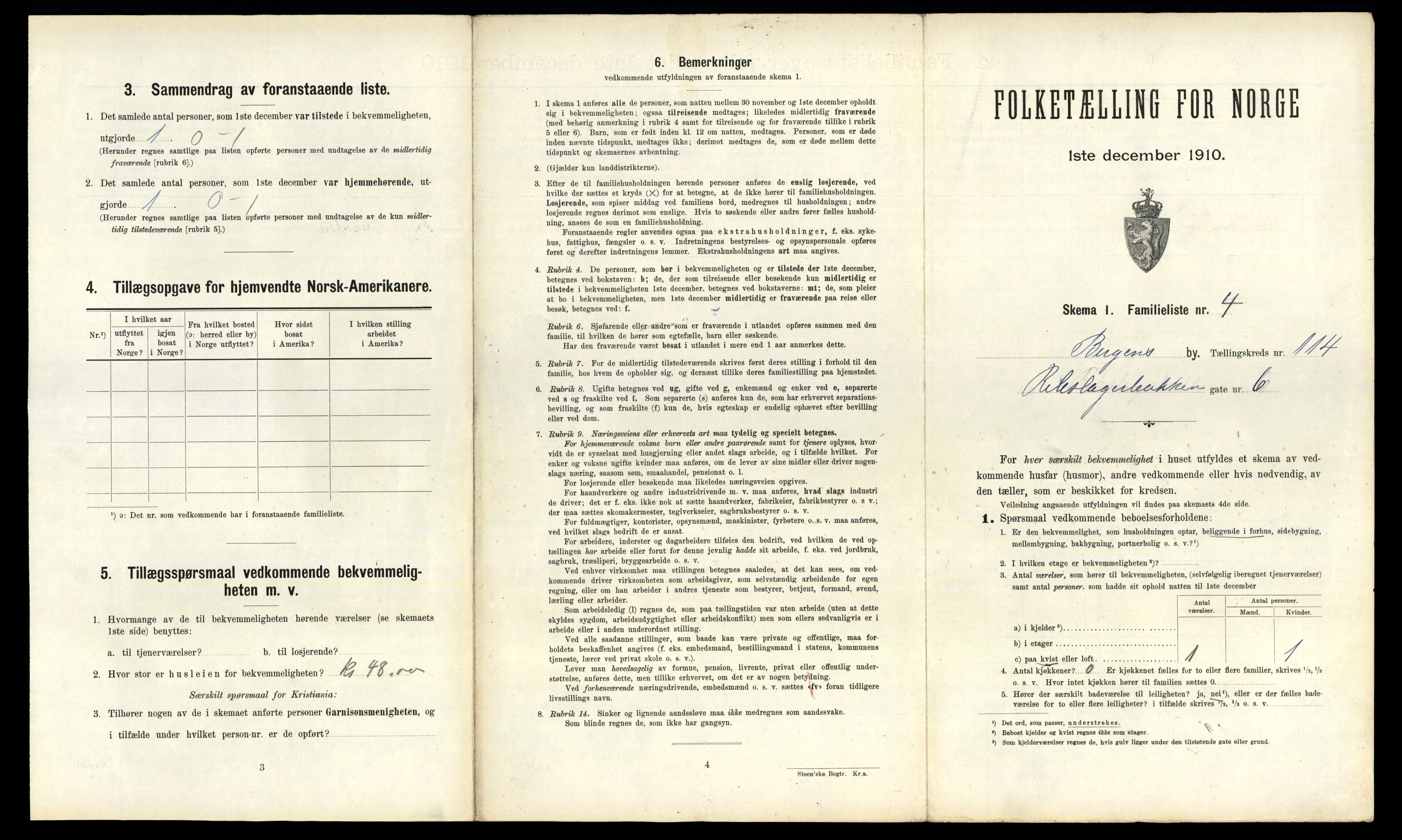 RA, 1910 census for Bergen, 1910, p. 39885