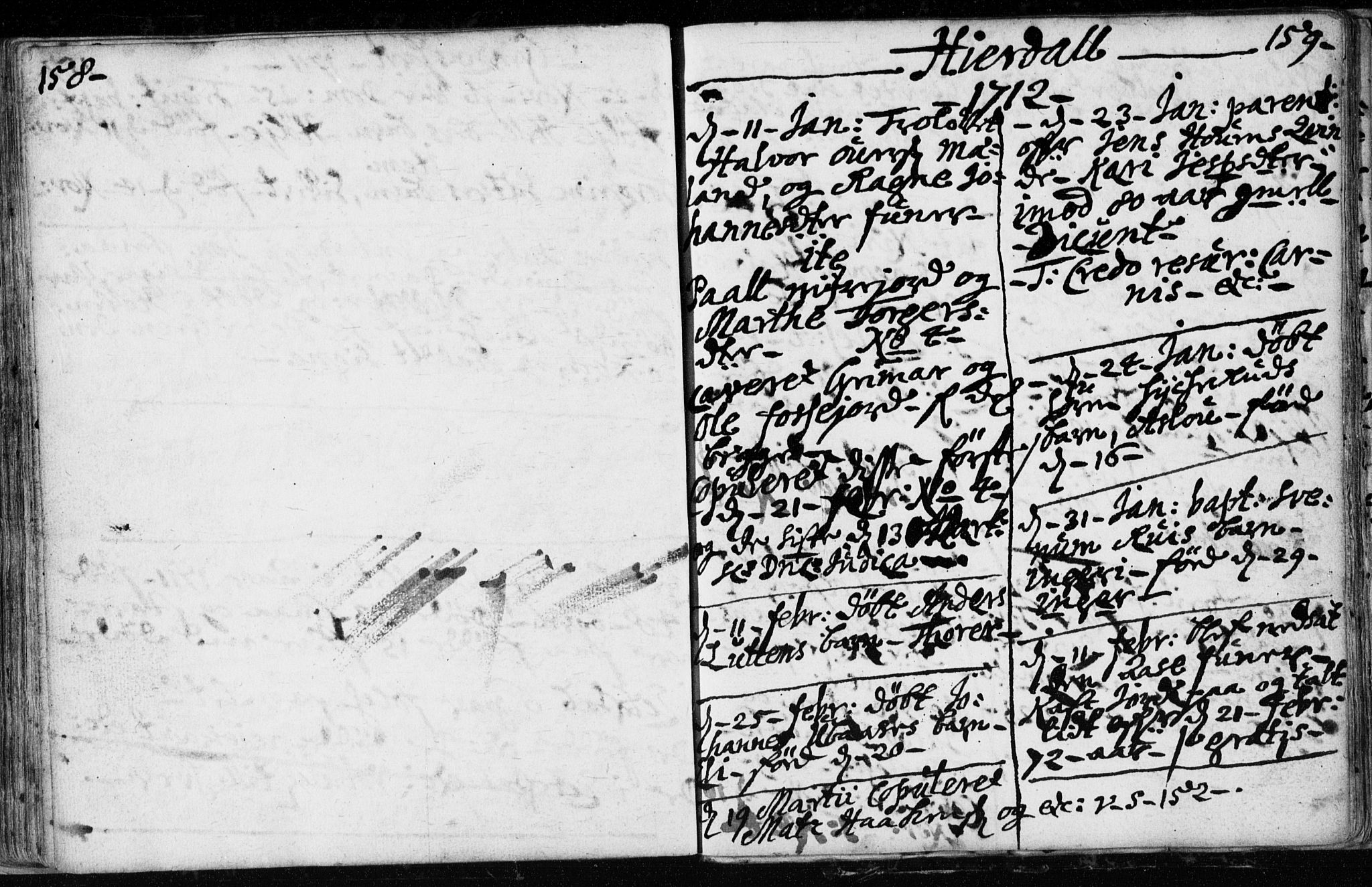 Hjartdal kirkebøker, SAKO/A-270/F/Fa/L0001: Parish register (official) no. I 1, 1685-1714, p. 158-159