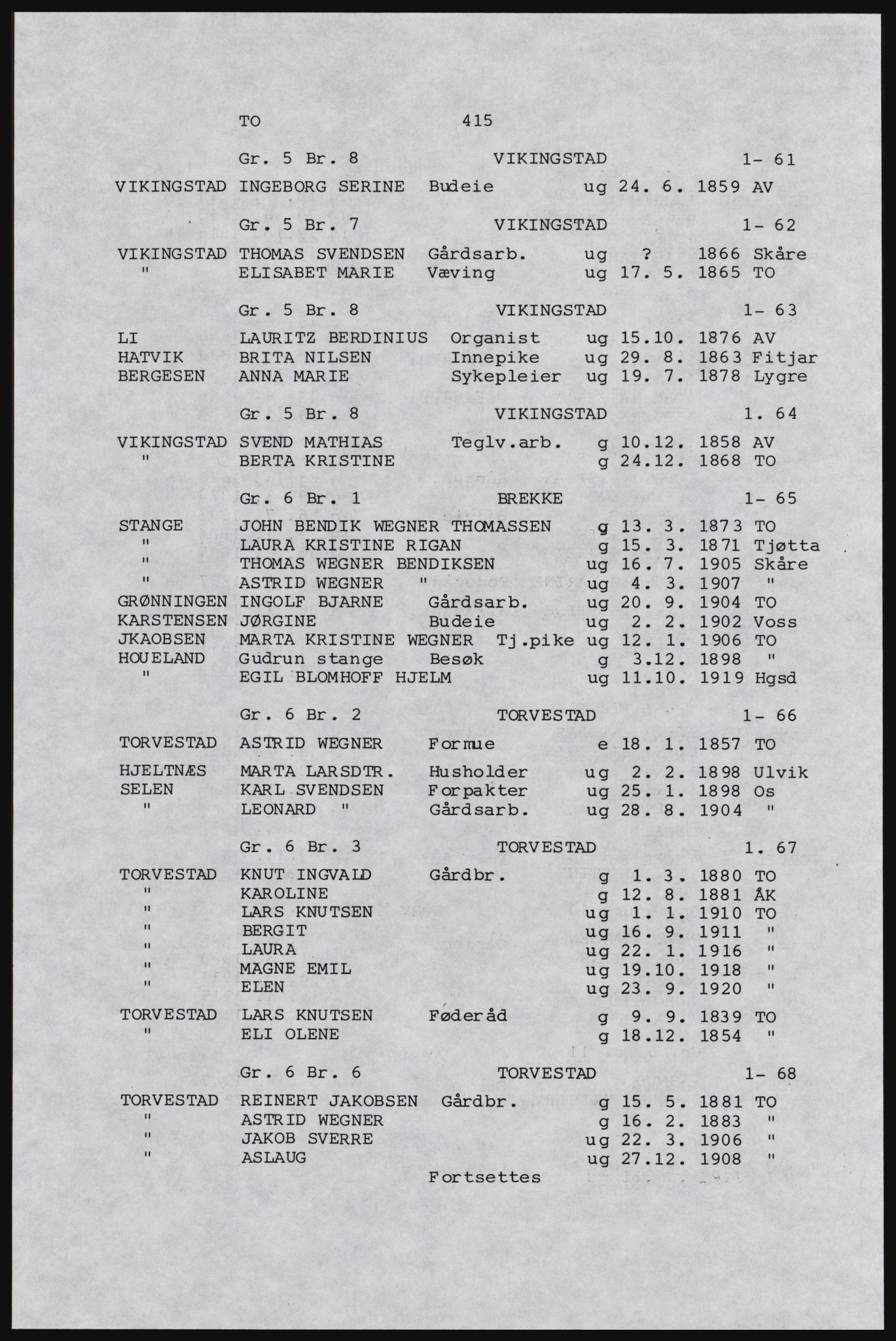 SAST, Copy of 1920 census for Karmøy, 1920, p. 439