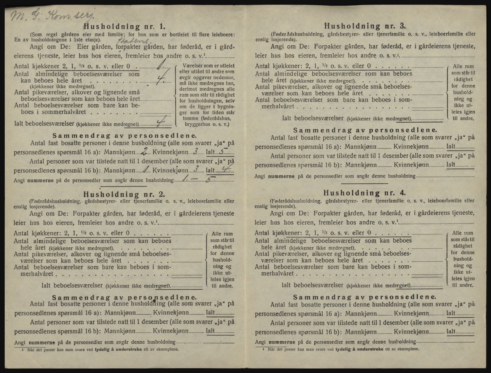 SAO, 1920 census for Frogn, 1920, p. 34