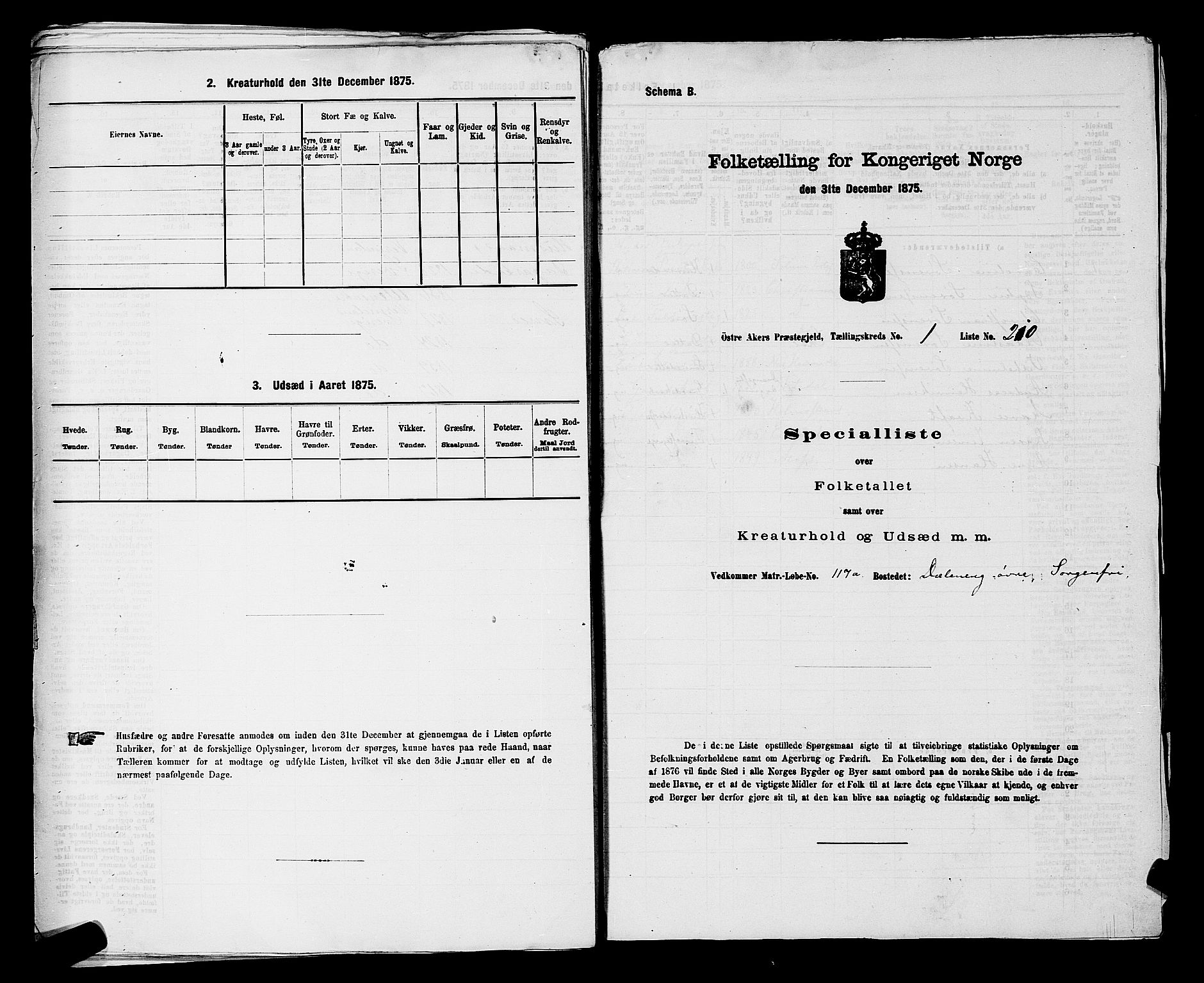 RA, 1875 census for 0218bP Østre Aker, 1875, p. 852