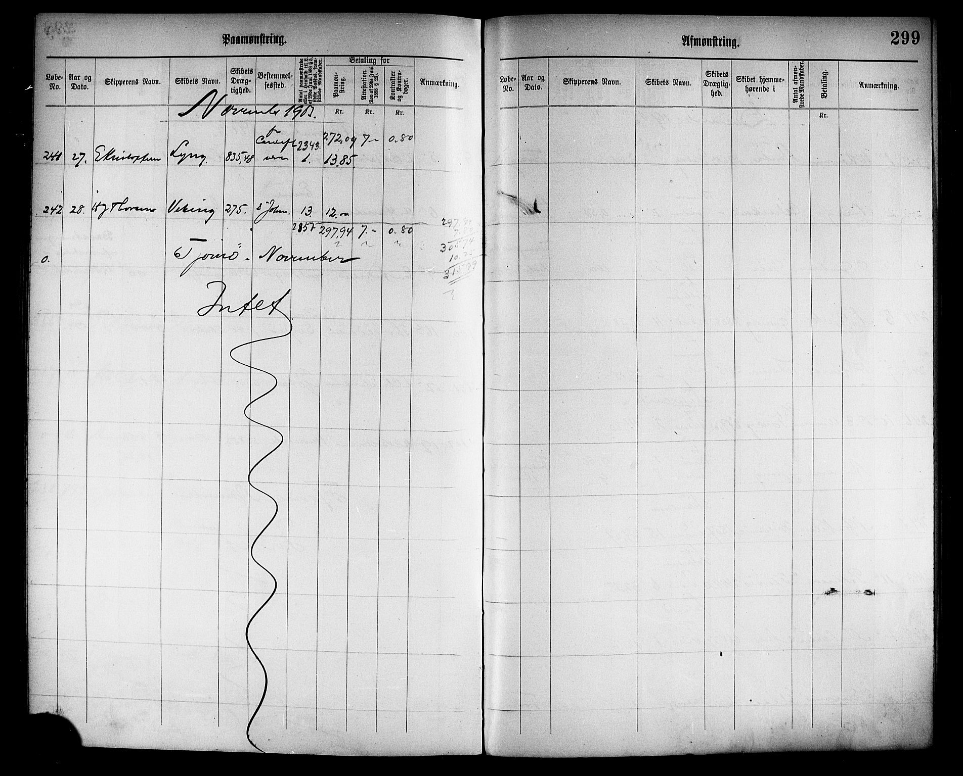 Tønsberg innrulleringskontor, AV/SAKO-A-786/H/Ha/L0005: Mønstringsjournal, 1896-1906, p. 303