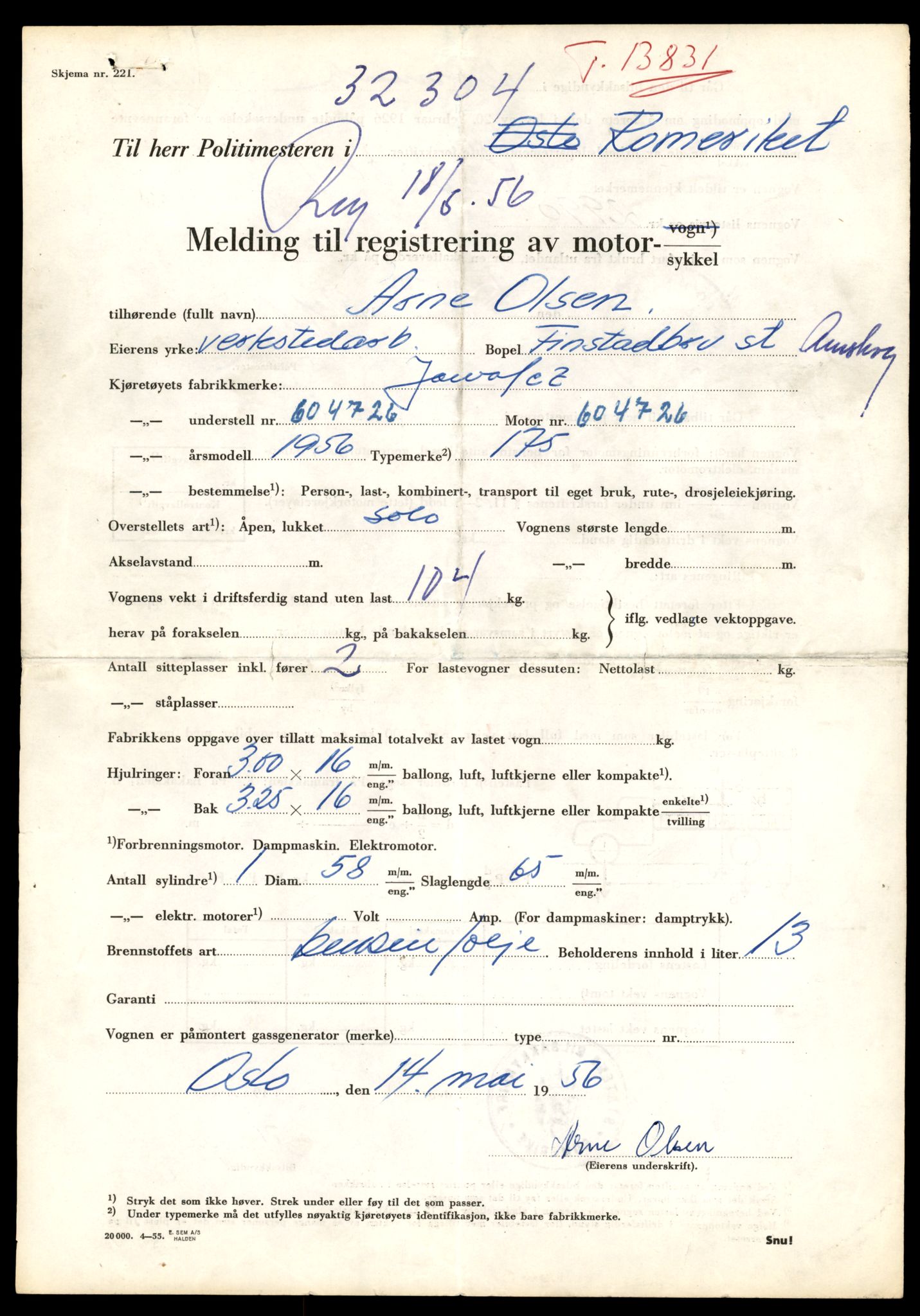 Møre og Romsdal vegkontor - Ålesund trafikkstasjon, AV/SAT-A-4099/F/Fe/L0041: Registreringskort for kjøretøy T 13710 - T 13905, 1927-1998, p. 2189