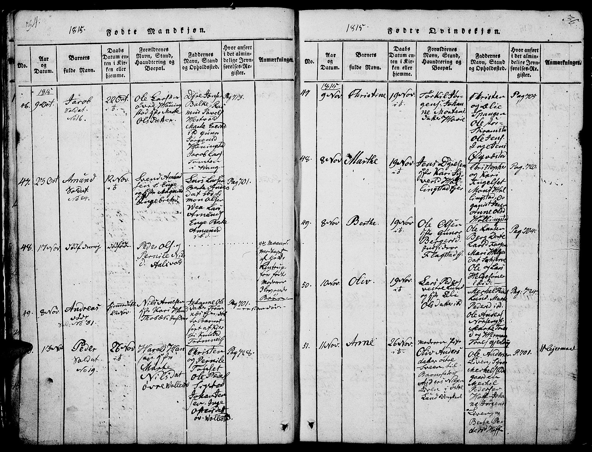 Løten prestekontor, AV/SAH-PREST-022/L/La/L0001: Parish register (copy) no. 1, 1812-1832, p. 34-35