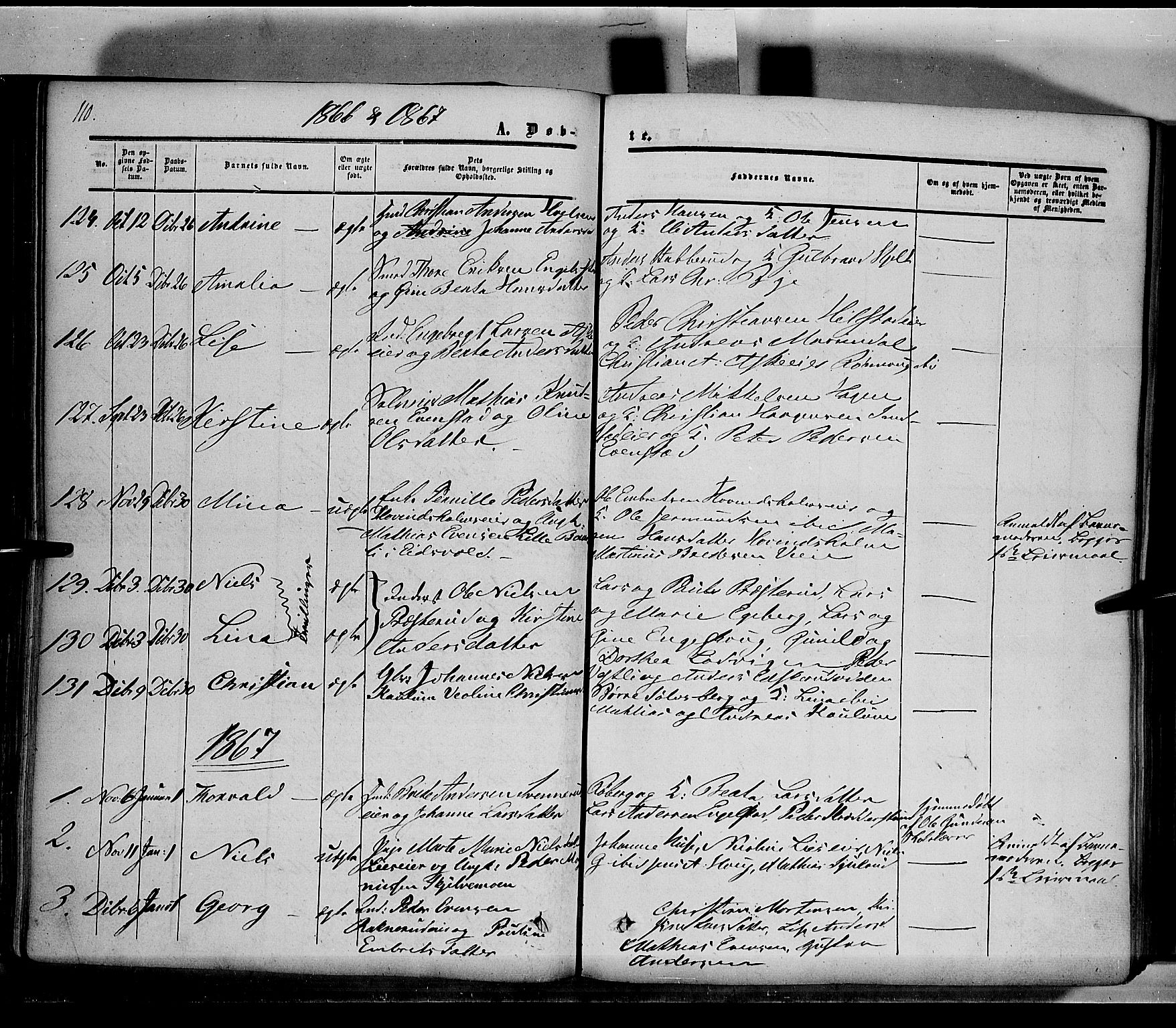 Nes prestekontor, Hedmark, SAH/PREST-020/K/Ka/L0004: Parish register (official) no. 4, 1852-1886, p. 110