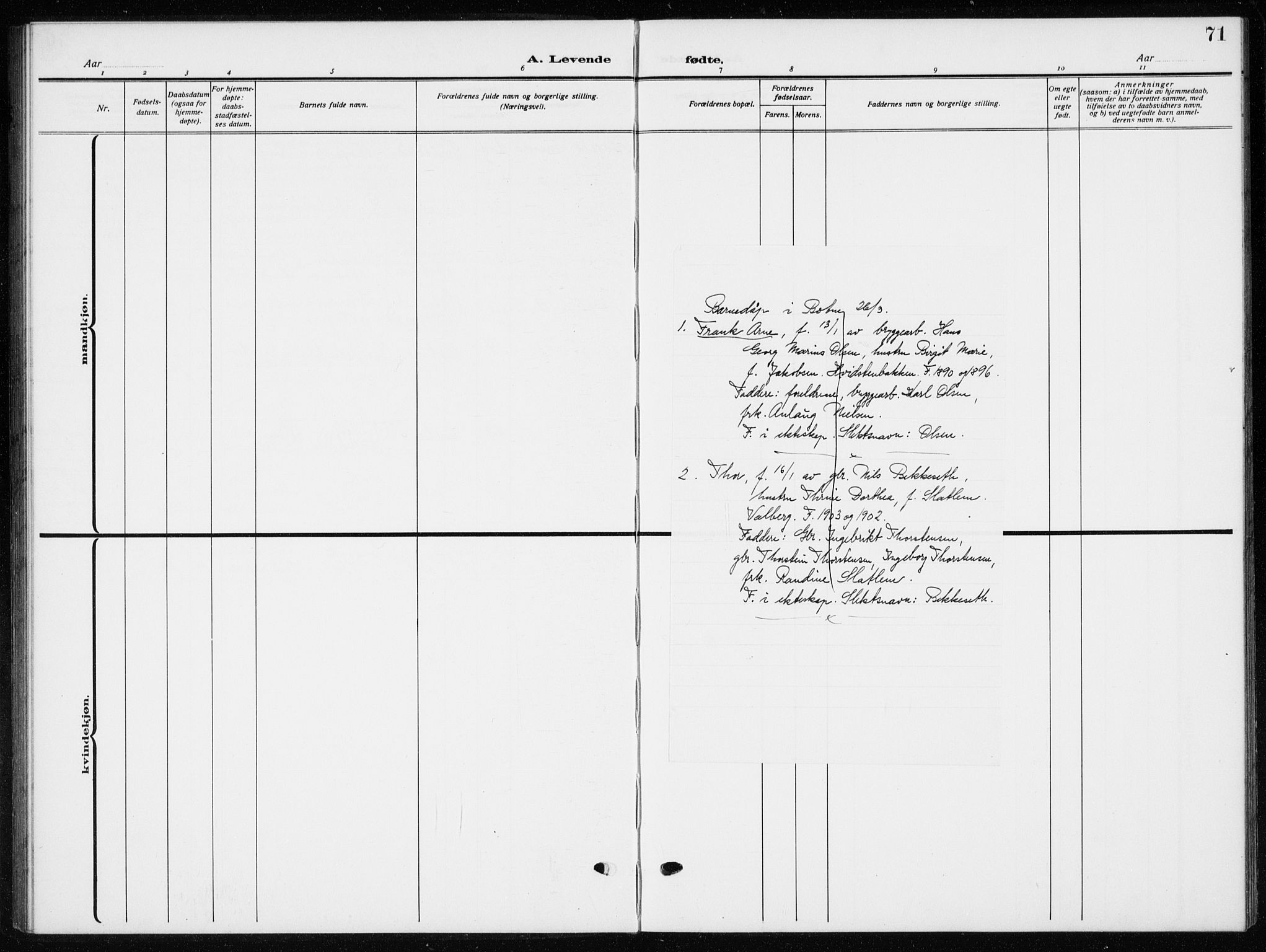 Botne kirkebøker, AV/SAKO-A-340/G/Ga/L0005: Parish register (copy) no. I 5, 1916-1934