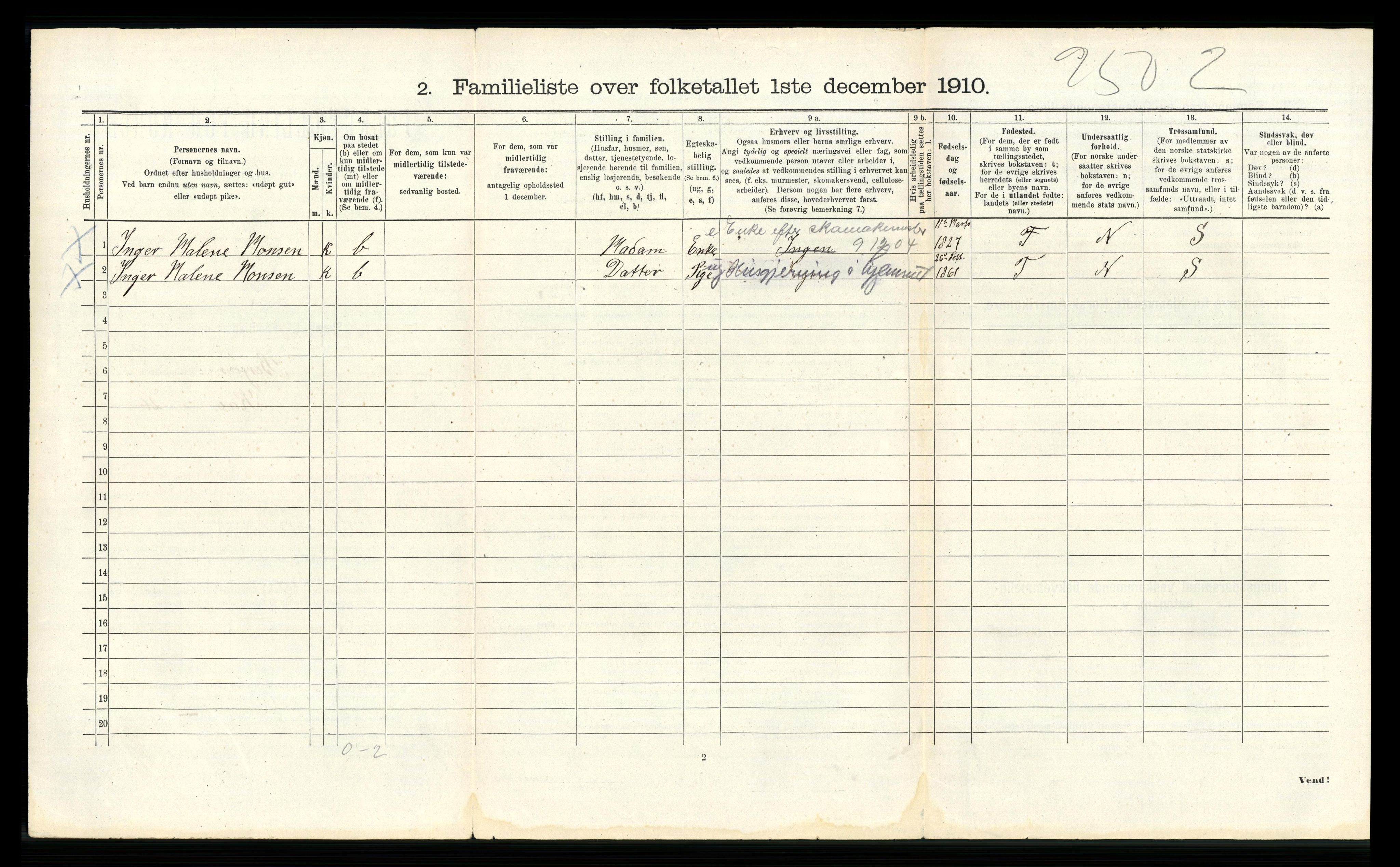 RA, 1910 census for Bergen, 1910, p. 23766