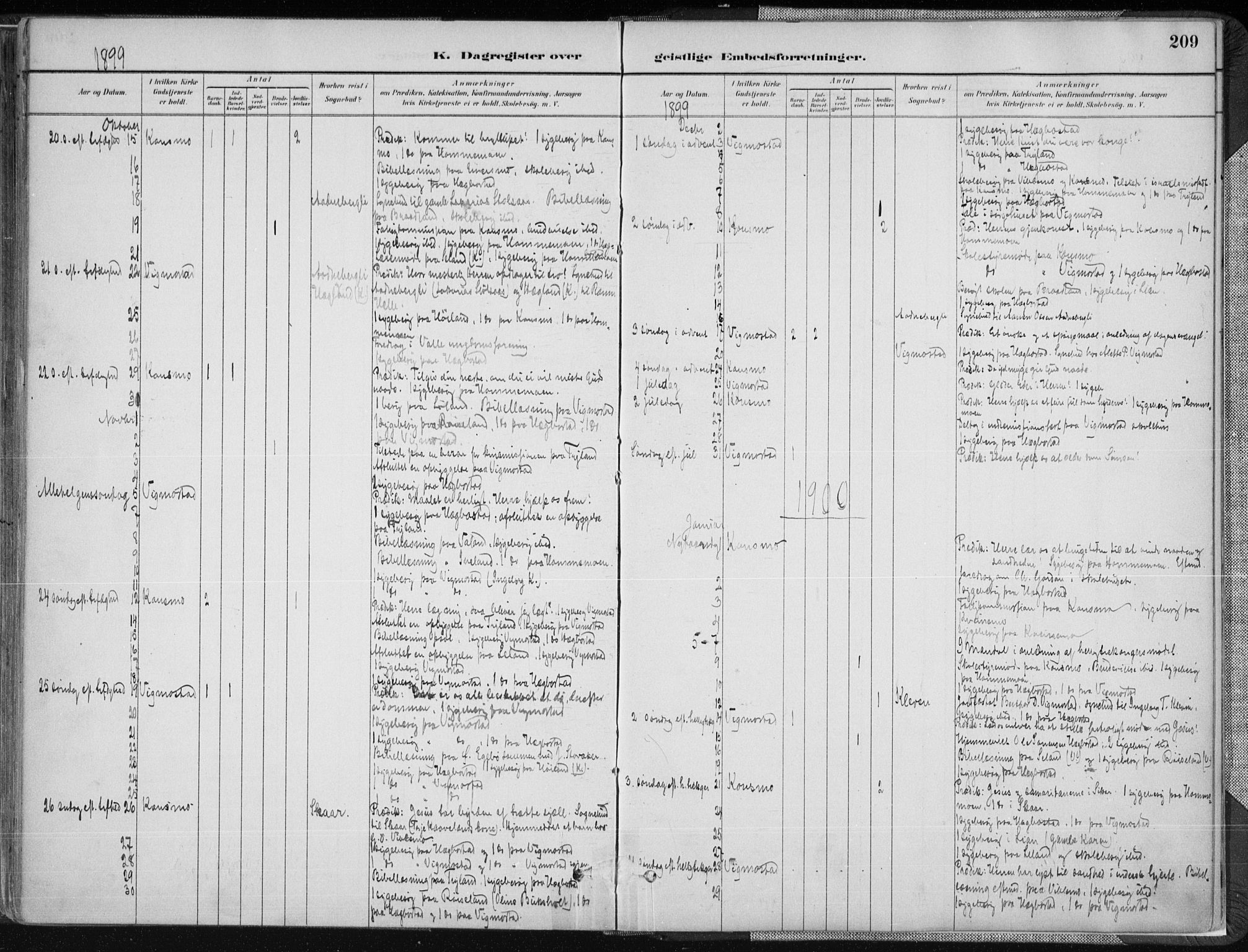 Nord-Audnedal sokneprestkontor, AV/SAK-1111-0032/F/Fa/Fab/L0003: Parish register (official) no. A 3, 1882-1900, p. 209