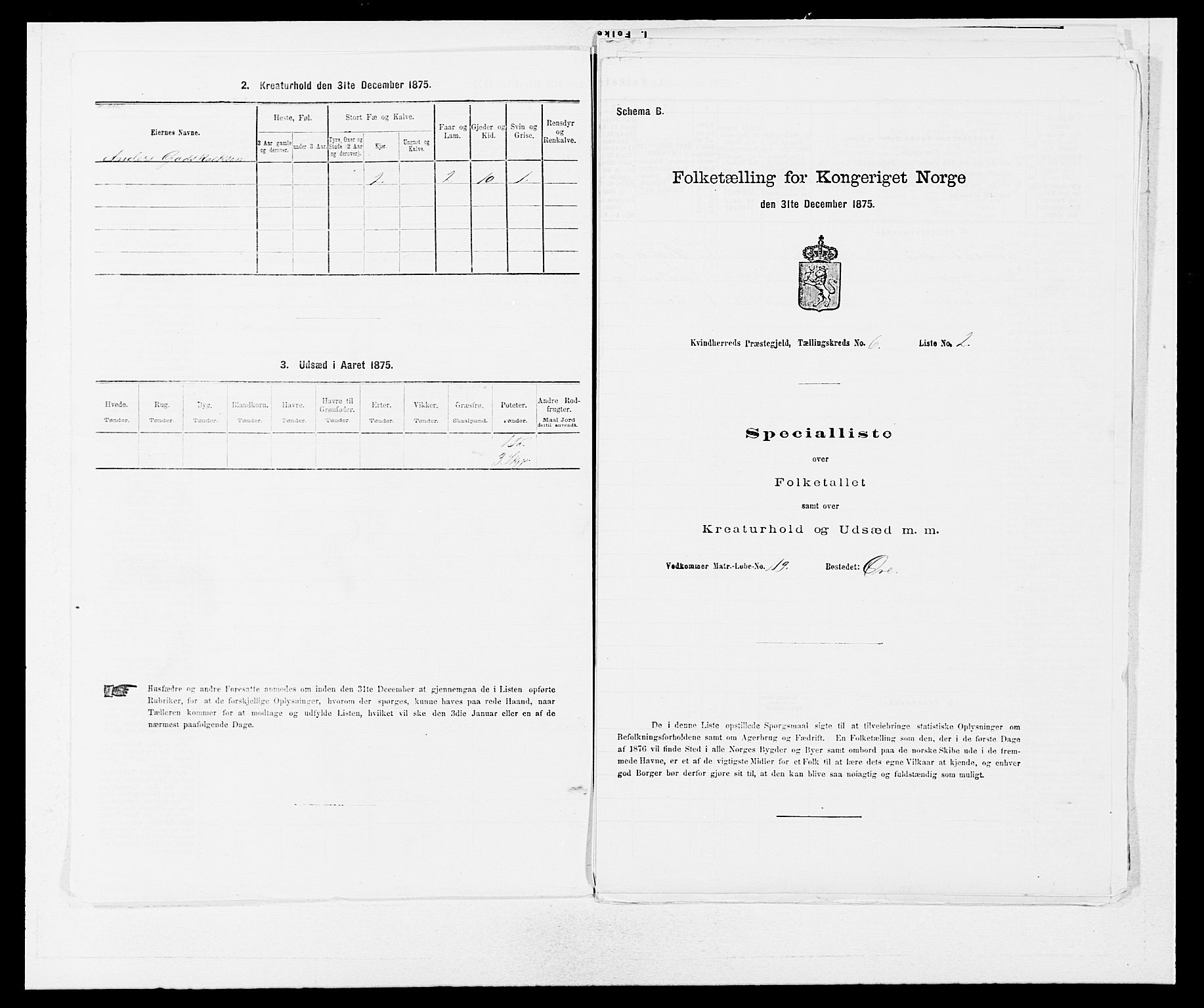 SAB, 1875 census for 1224P Kvinnherad, 1875, p. 443