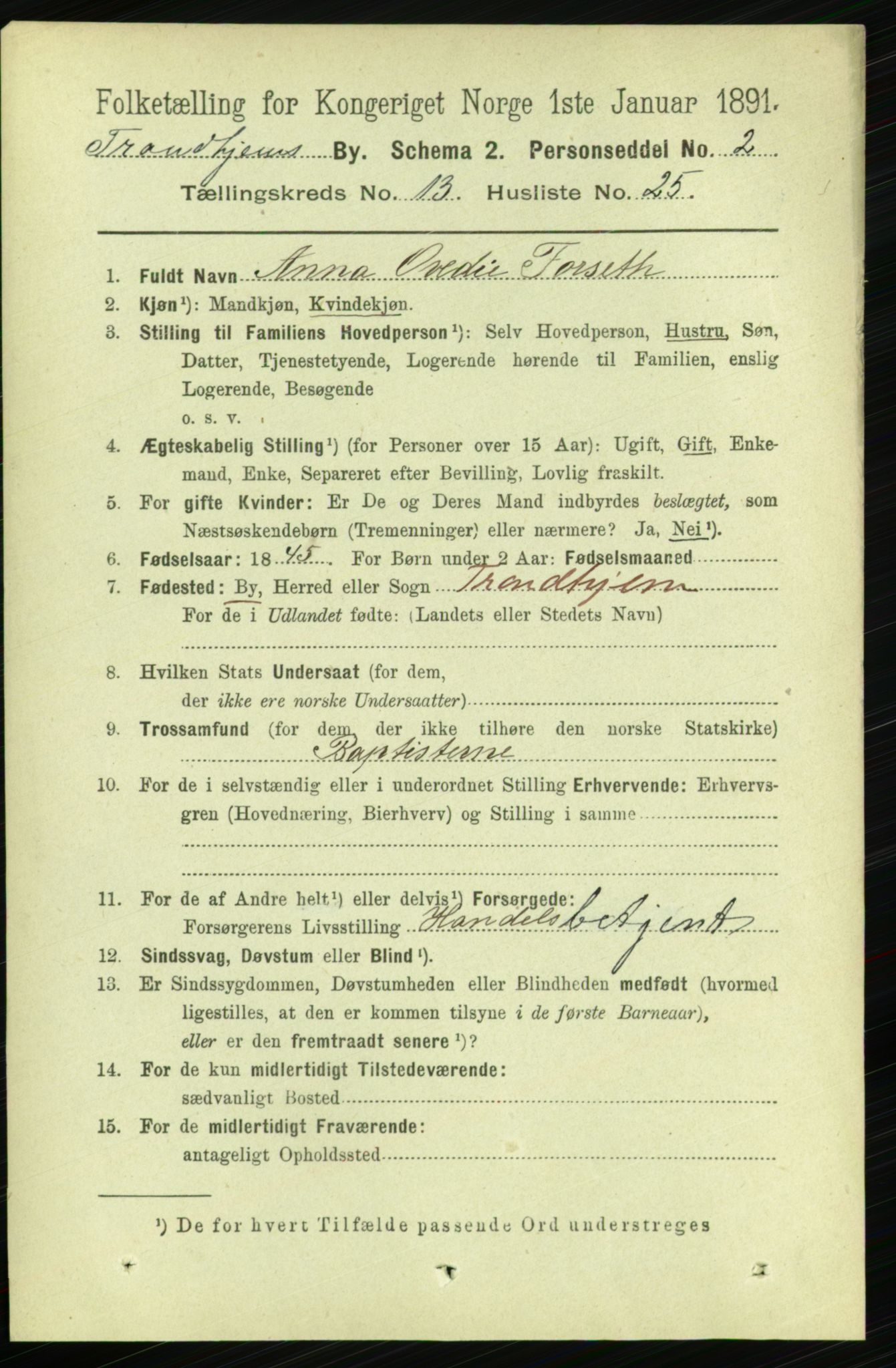 RA, 1891 census for 1601 Trondheim, 1891, p. 10484