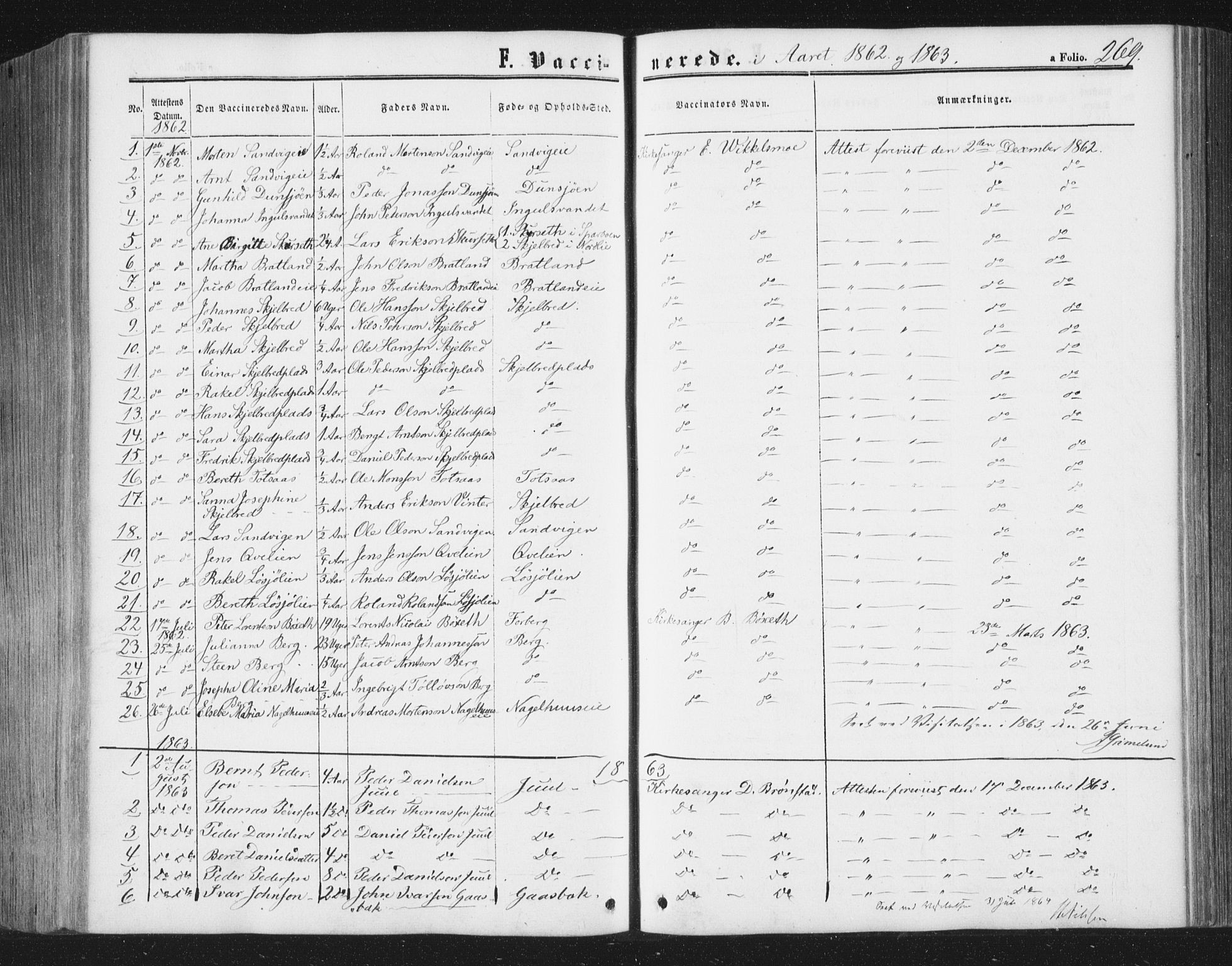 Ministerialprotokoller, klokkerbøker og fødselsregistre - Nord-Trøndelag, AV/SAT-A-1458/749/L0472: Parish register (official) no. 749A06, 1857-1873, p. 269