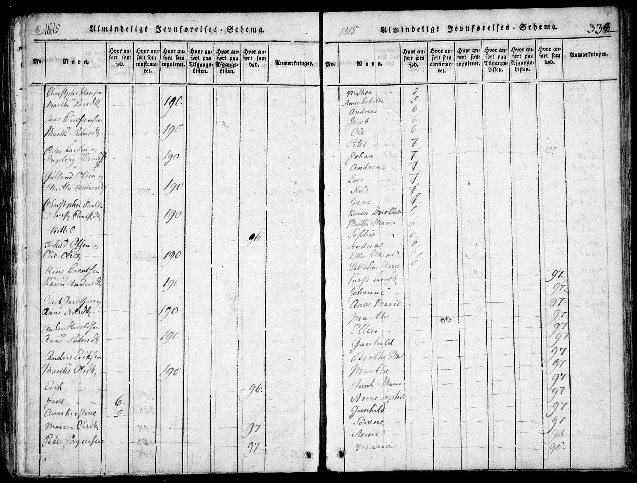 Skedsmo prestekontor Kirkebøker, SAO/A-10033a/F/Fa/L0008: Parish register (official) no. I 8, 1815-1829, p. 334