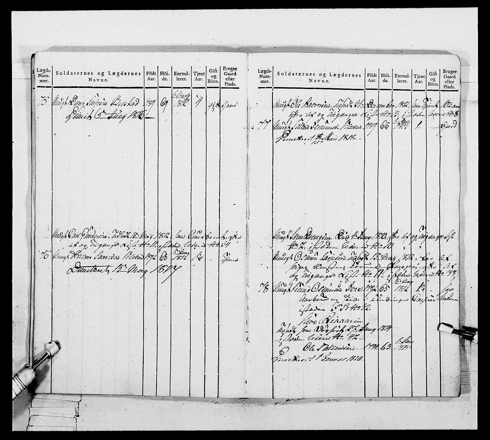 Generalitets- og kommissariatskollegiet, Det kongelige norske kommissariatskollegium, AV/RA-EA-5420/E/Eh/L0117: Telemarkske nasjonale infanteriregiment, 1812-1814, p. 302