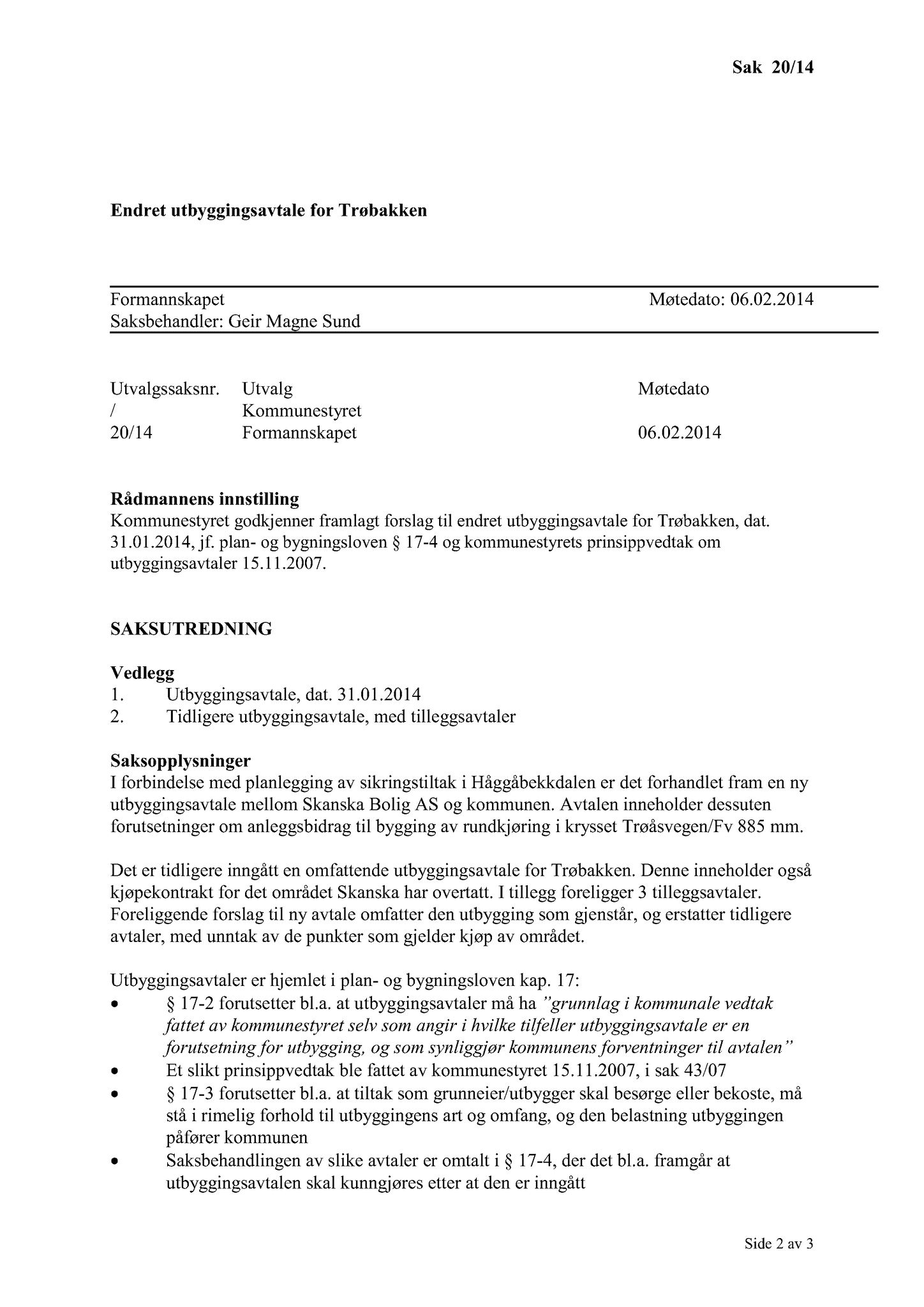 Klæbu Kommune, TRKO/KK/02-FS/L007: Formannsskapet - Møtedokumenter, 2014, p. 461
