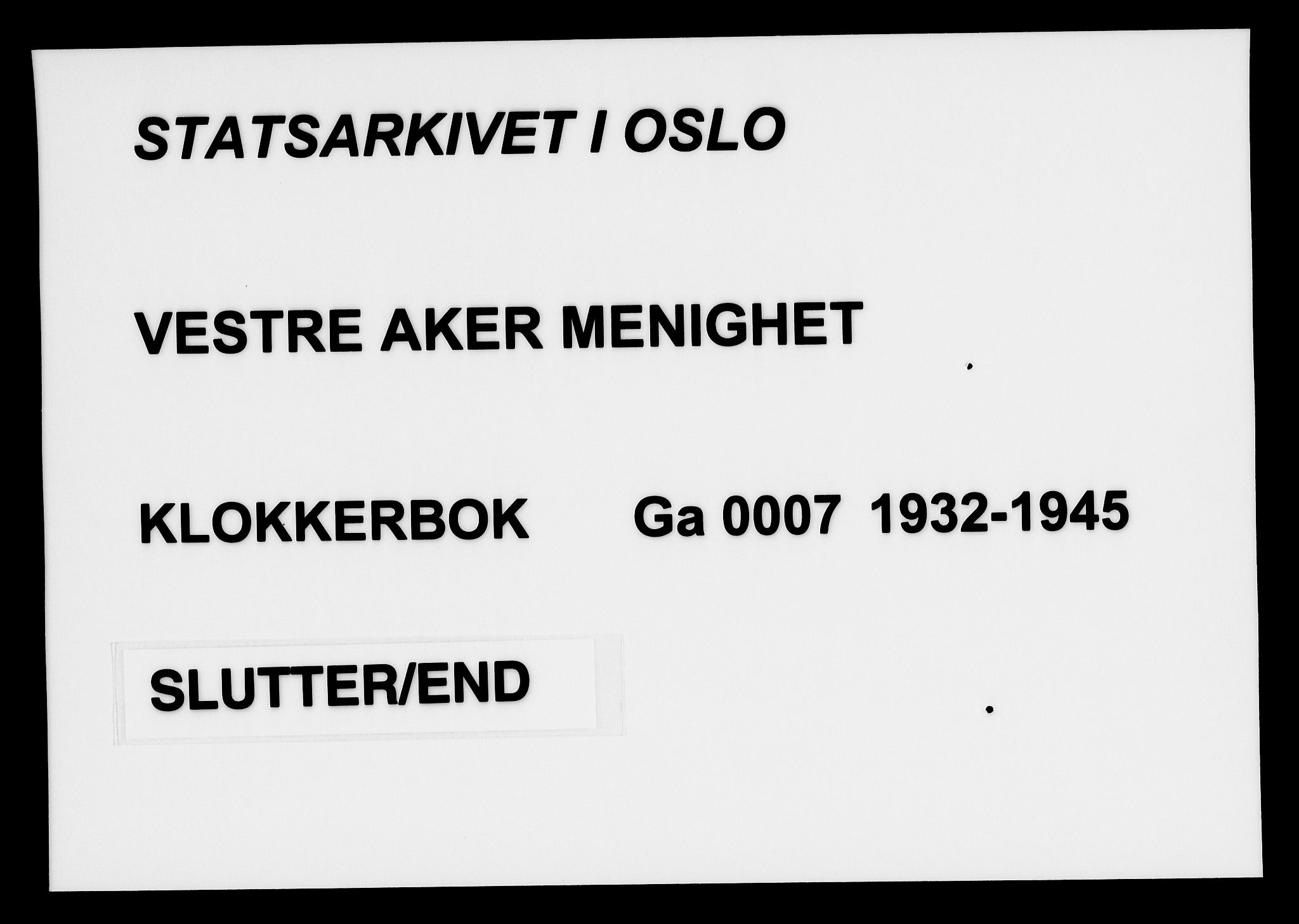 Vestre Aker prestekontor Kirkebøker, AV/SAO-A-10025/G/Ga/L0007: Parish register (copy) no. I 7, 1932-1945